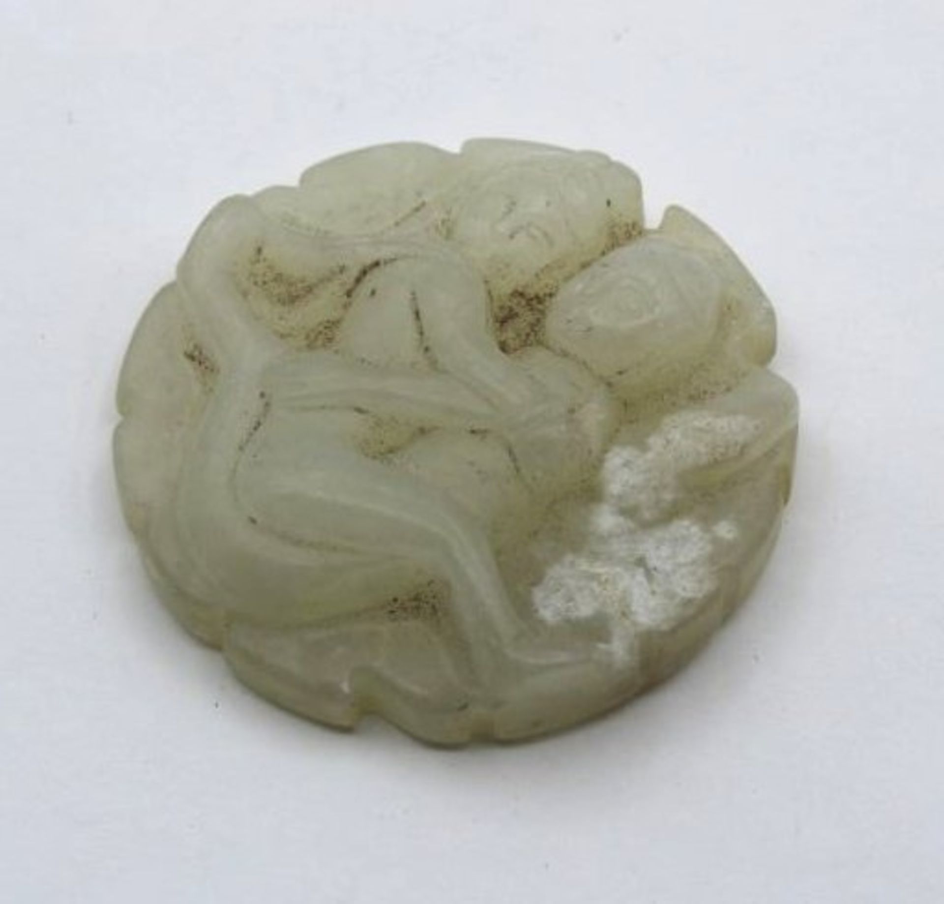 wohl Jade-Schnitzerei, Erotika, China, D-5,5cm.- - -22.61 % buyer's premium on the hammer priceVAT