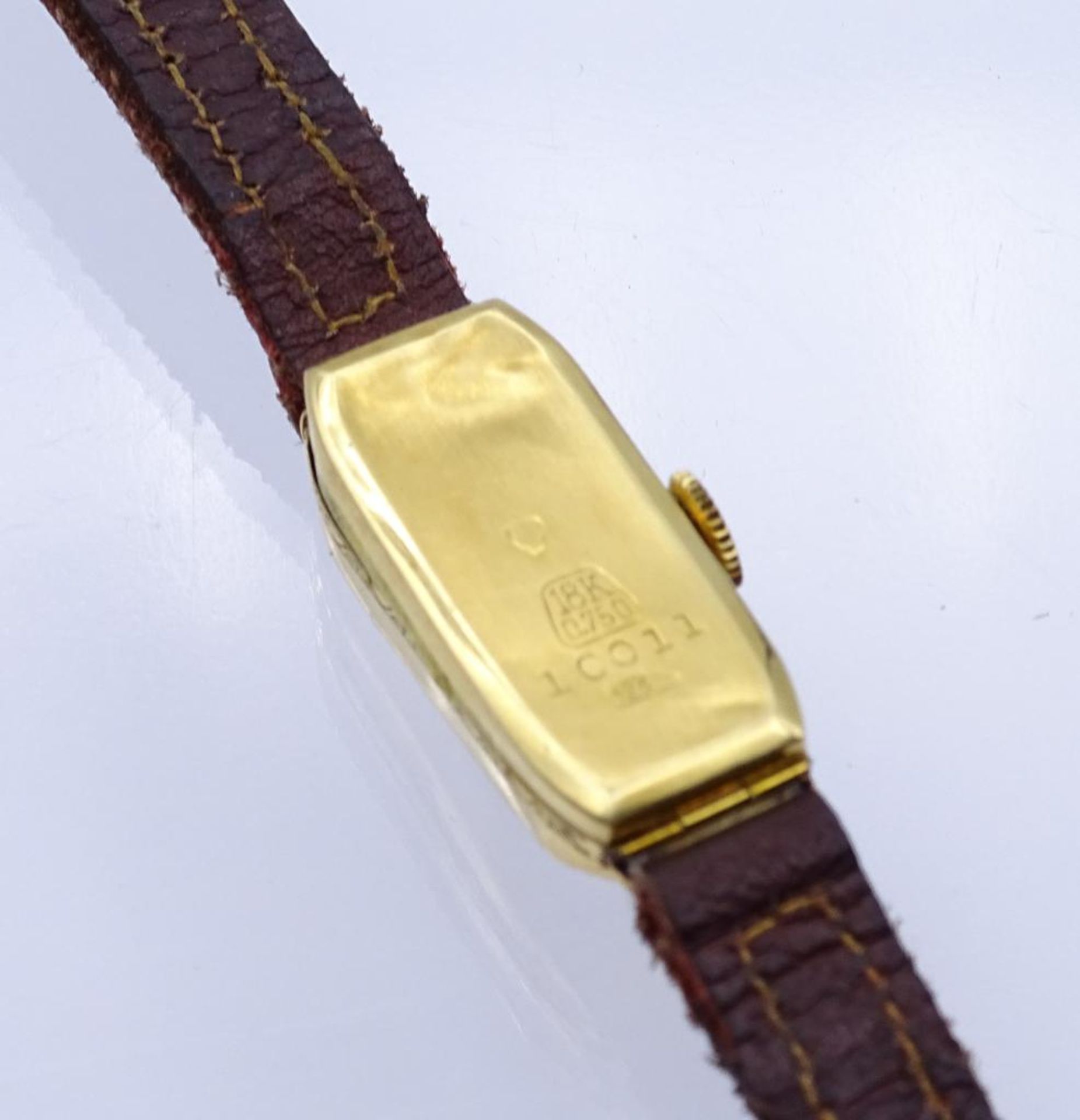 DAU "Nicolet Watch", GG Gehäuse 18K, mechanisch,Werk steht,Gehäuse 2,4x1,1cm,Deckel gedell- - -22.61 - Bild 3 aus 3