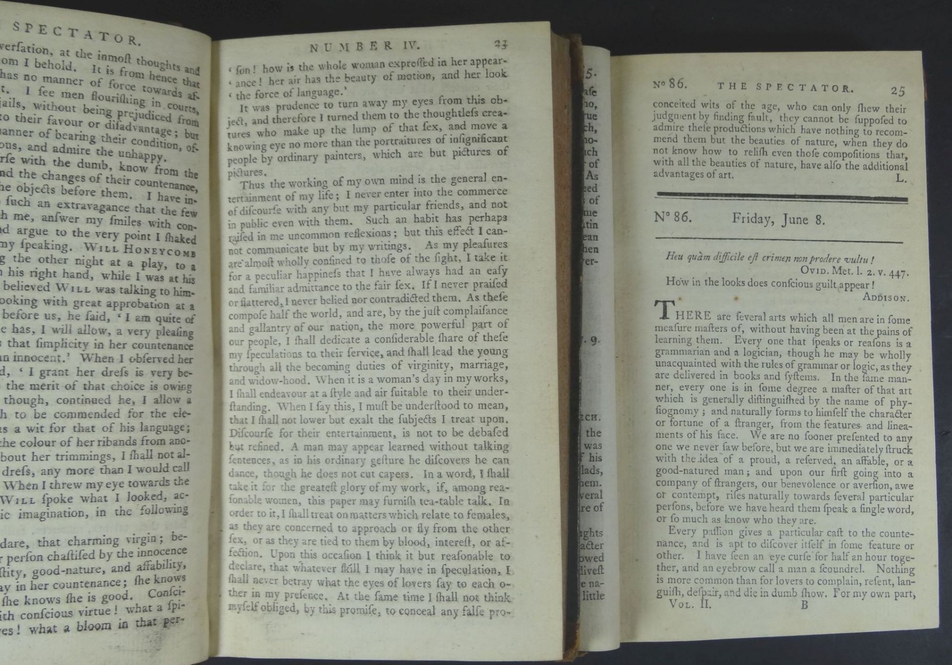 "The spectator", vier Bände 1776, Lederrücken, in englisch, 17x10- - -22.61 % buyer's premium on the - Bild 3 aus 7