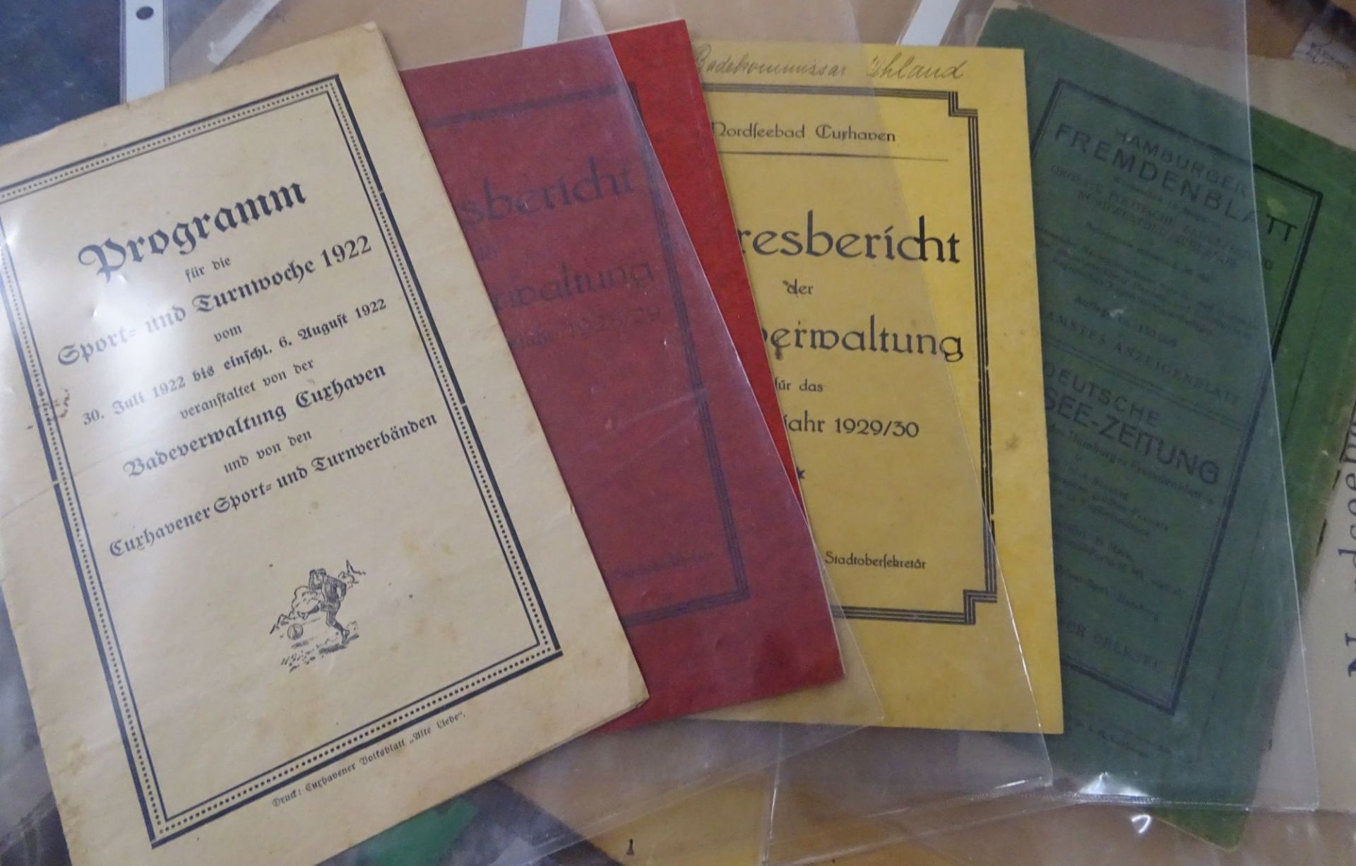 4x Broschüren der Bäderverwaltung etc.um 1920/30, PP Jahresberichte us- - -22.61 % buyer's premium