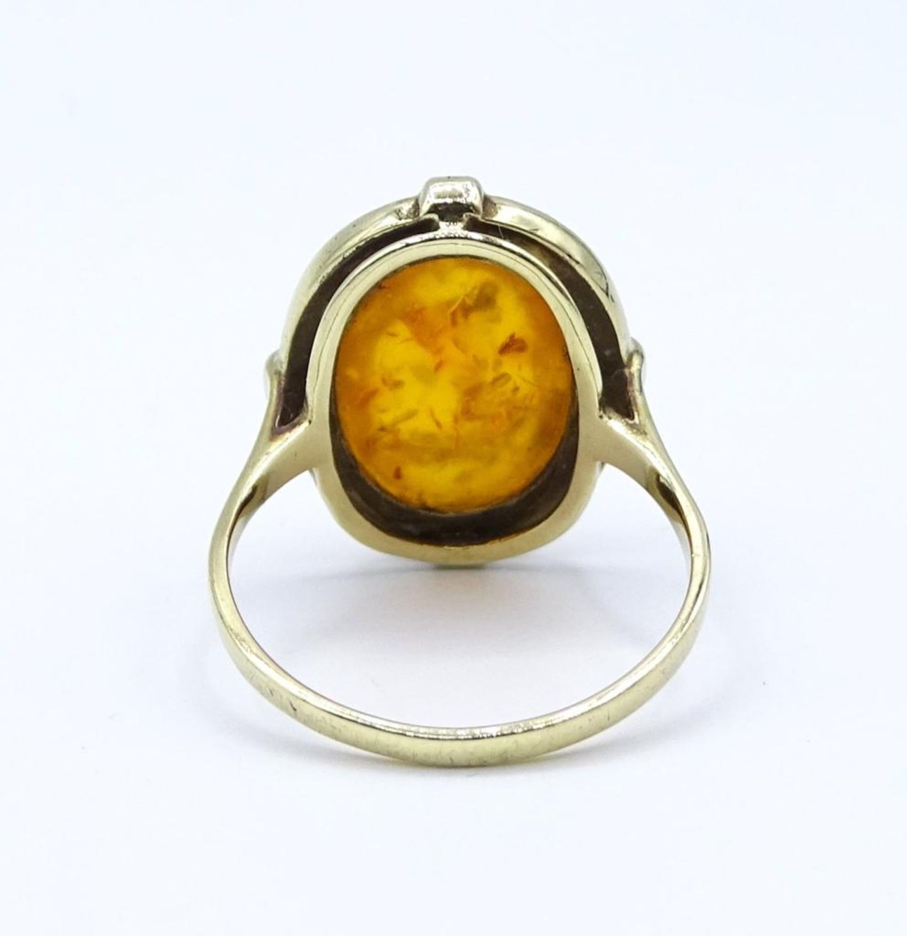 333er GG Ring mit einem Bernstein Cabochon, 3,23gr., RG 55- - -22.61 % buyer's premium on the hammer - Bild 3 aus 3