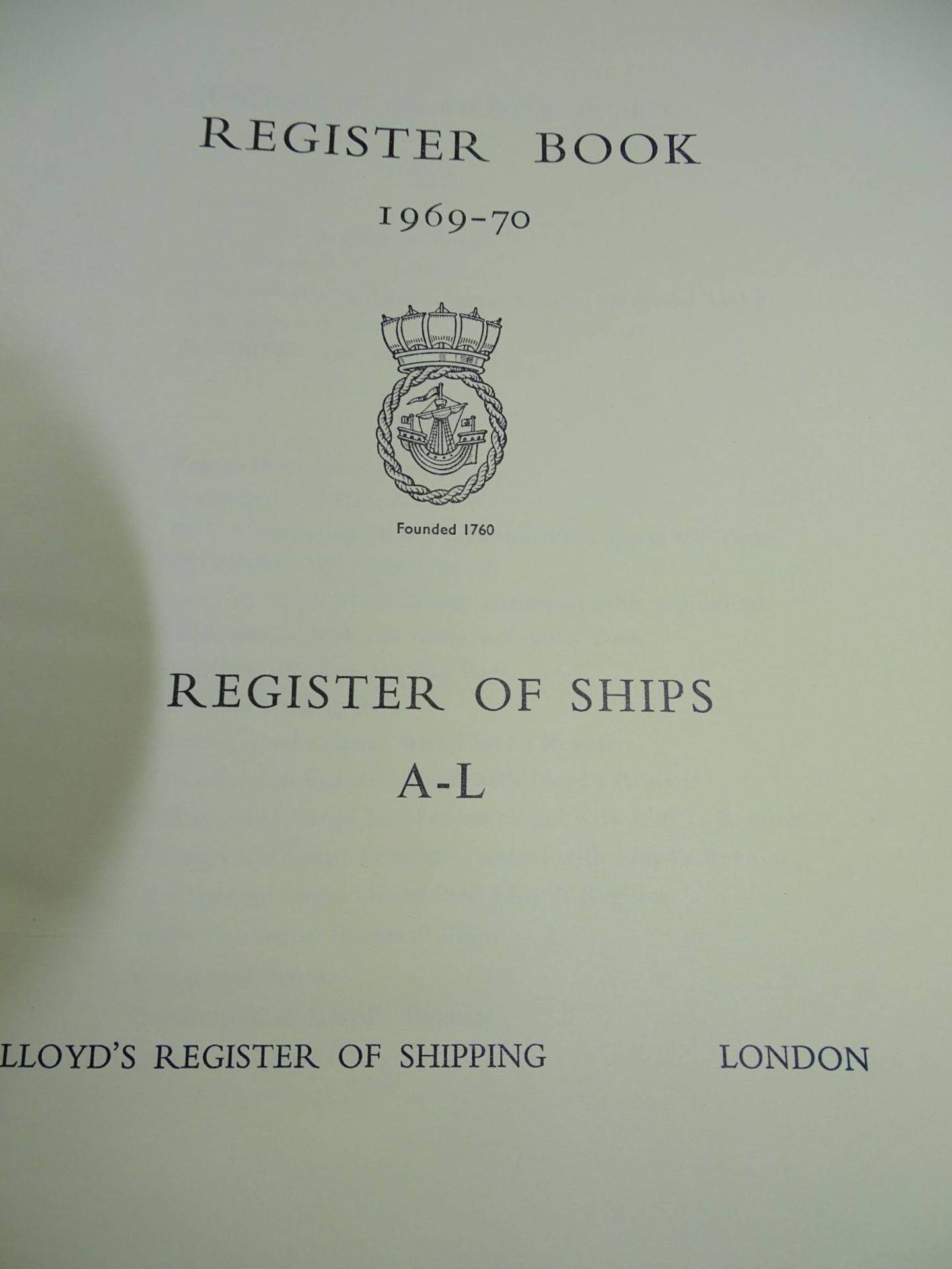 Register of Ships 1969/70, Aufdruck "Nordsee" Deutsche Hochseefischerei, 1 Bans A-L- - -22.61 % - Bild 4 aus 8