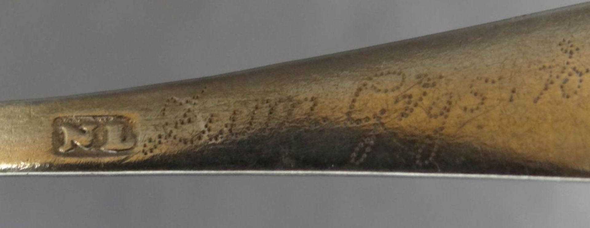 4 Kaffelöffel, Silber, Namensgravur und dat. 1842, L-13,5 cm, 36 gr- - -22.61 % buyer's premium on - Bild 3 aus 4
