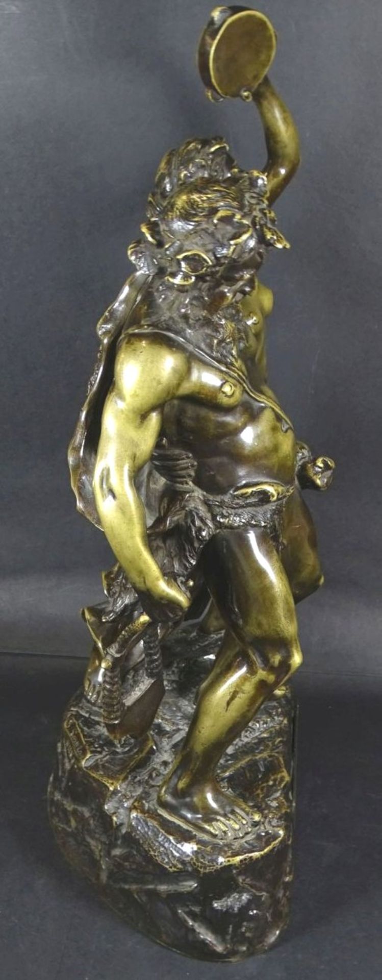 Carl BRÖSE (1880-1914) "lustige Bachanten" Bronze, Giesserei S. Sonntag, Wien, mit Messingschild, - Bild 6 aus 10