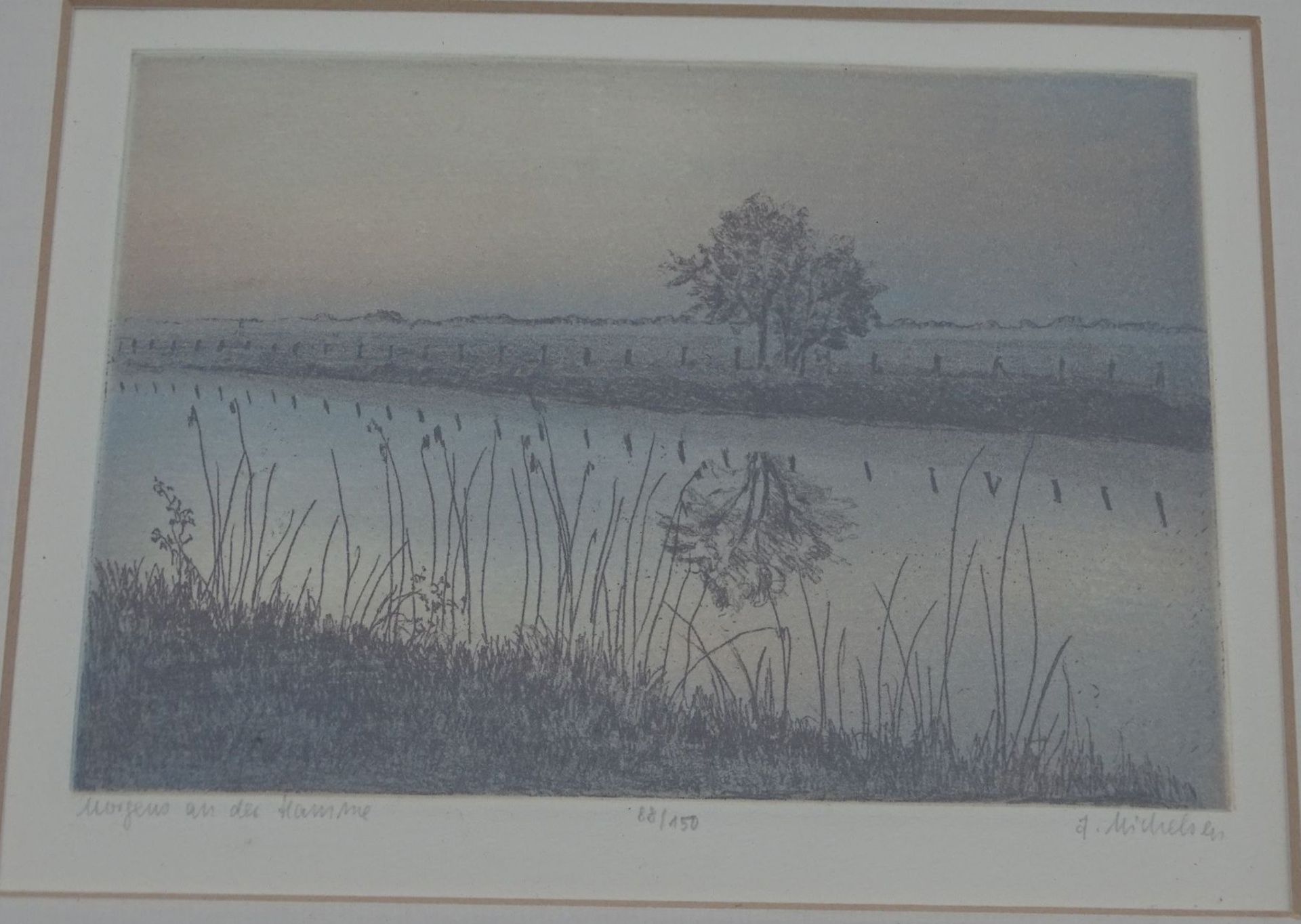 Friederike MICHELSEN (1923) , 2 Farbradierungen, gut gerahmt, RG 32x42 cm- - -22.61 % buyer's - Bild 5 aus 9