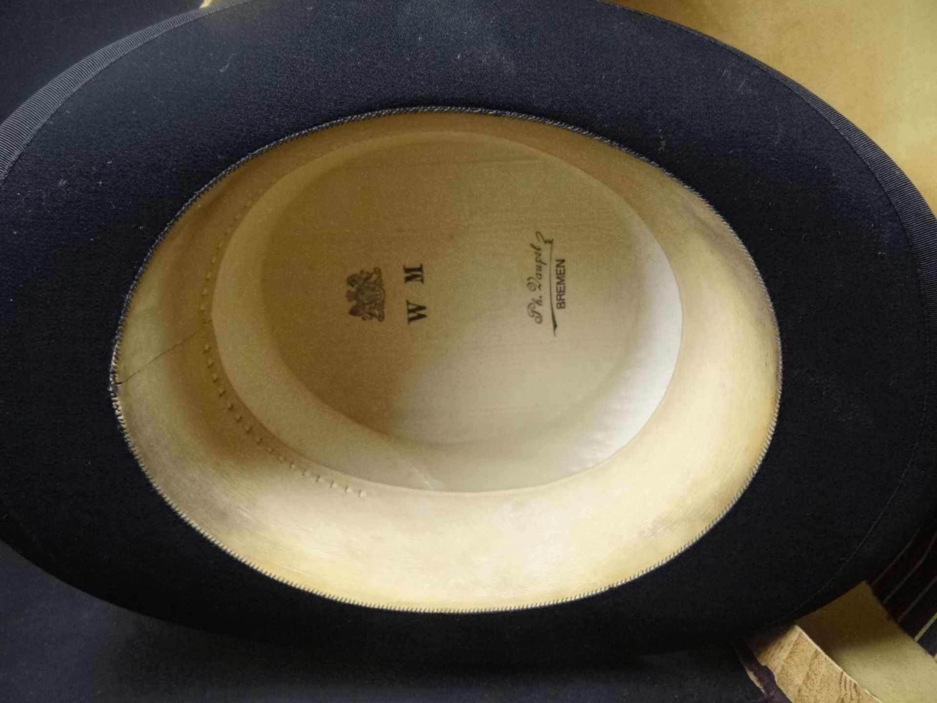 Zylinder in alter Hutschachtel, diese beschädigt, Hut sehr guter Zustan- - -22.61 % buyer's - Bild 5 aus 6