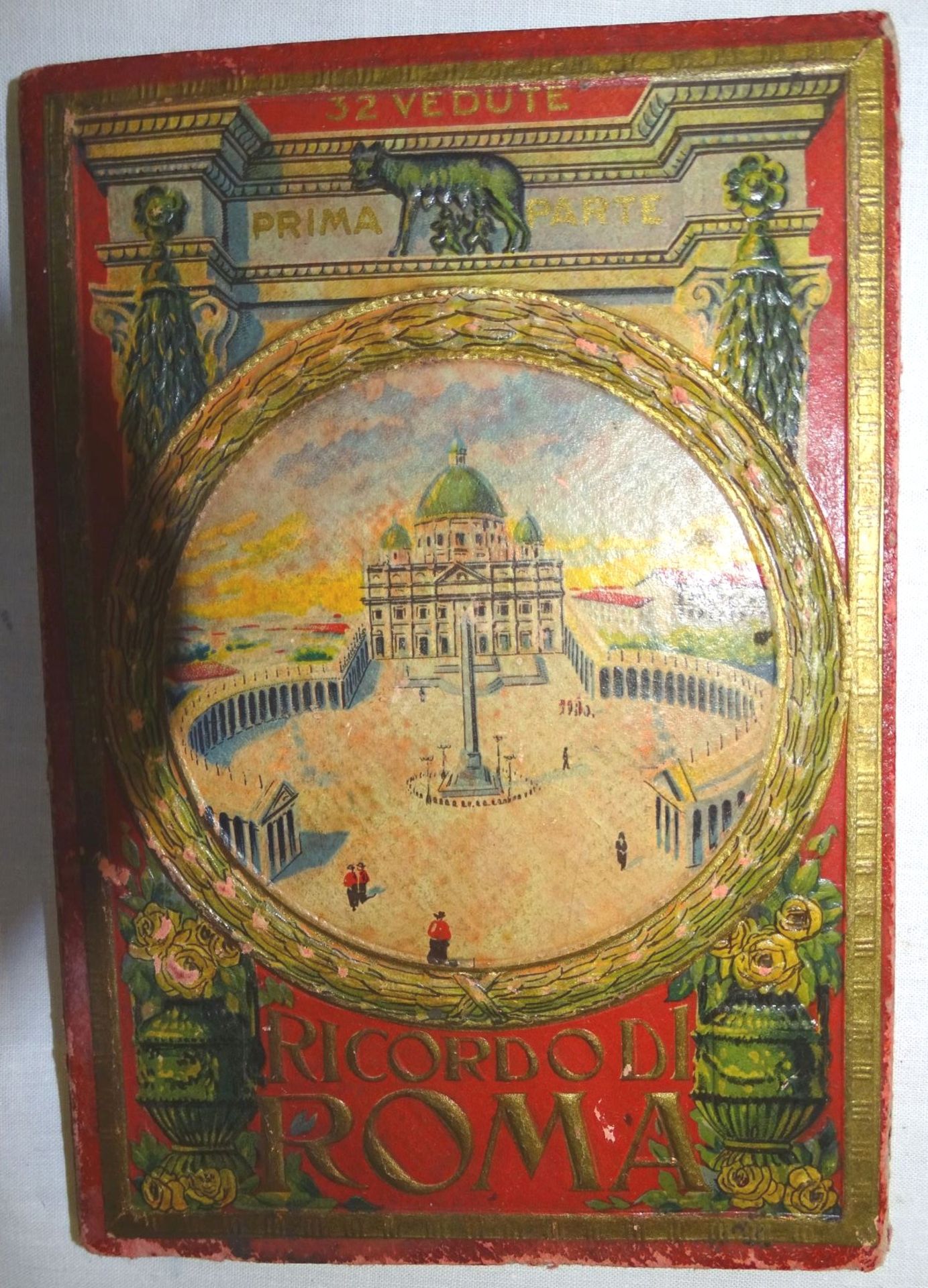 Leporello "Ricordo di Roma" um 1900, 32 Ansichten, Alters-u. Gebrauchsspuren- - -22.61 % buyer's