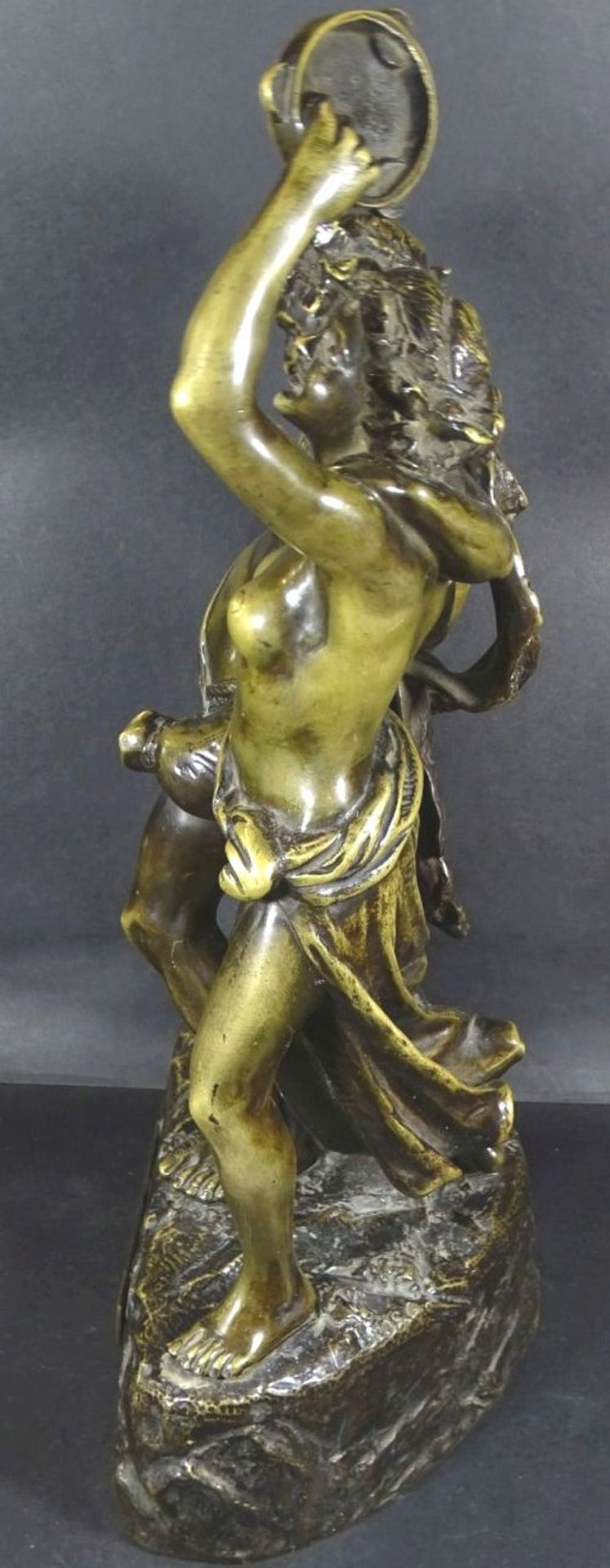 Carl BRÖSE (1880-1914) "lustige Bachanten" Bronze, Giesserei S. Sonntag, Wien, mit Messingschild, - Bild 4 aus 10