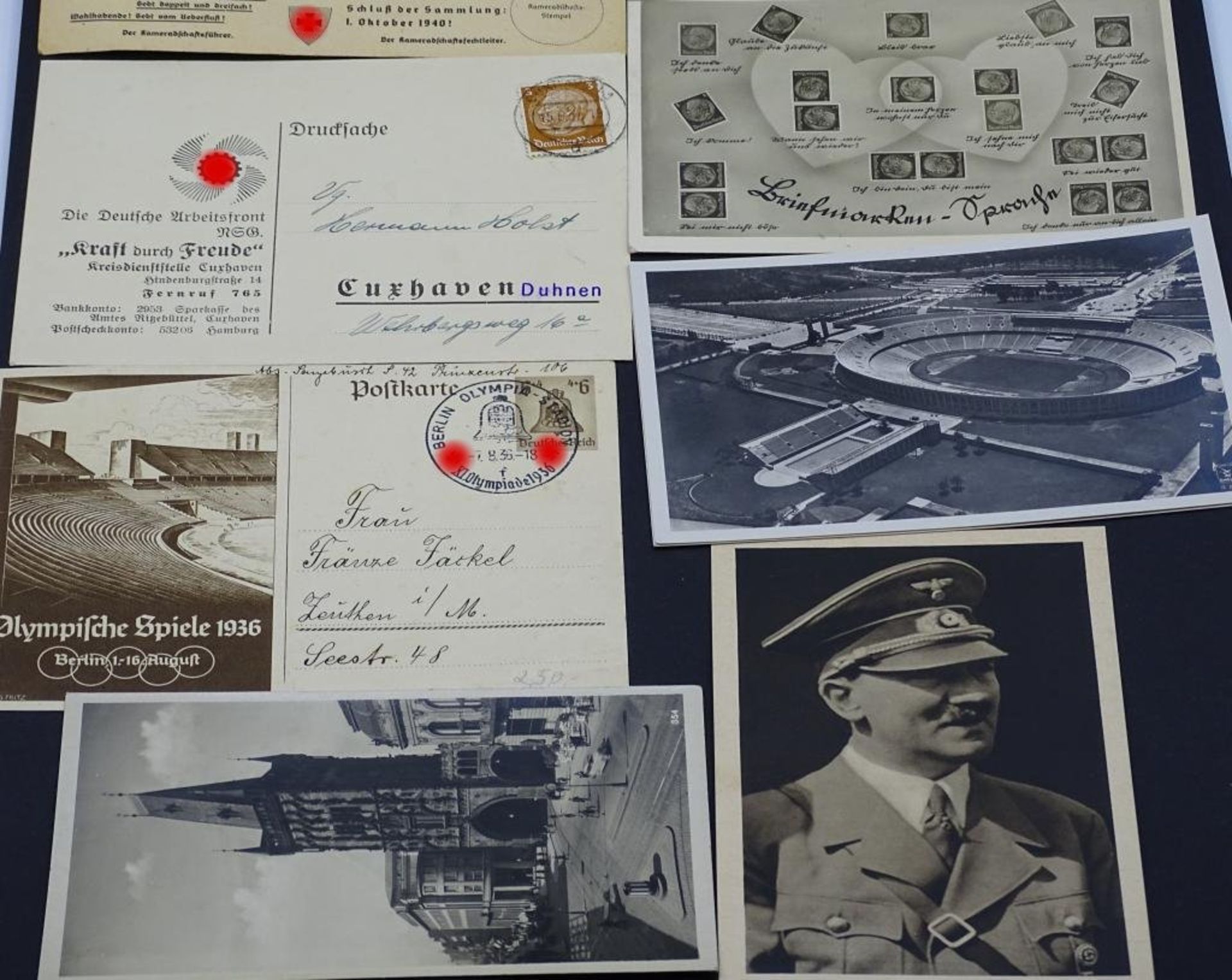 Konvolut Postkarten, 2.Weltkrieg,gelaufen,12 Stück, 1x doppel- - -22.61 % buyer's premium on the - Bild 4 aus 8
