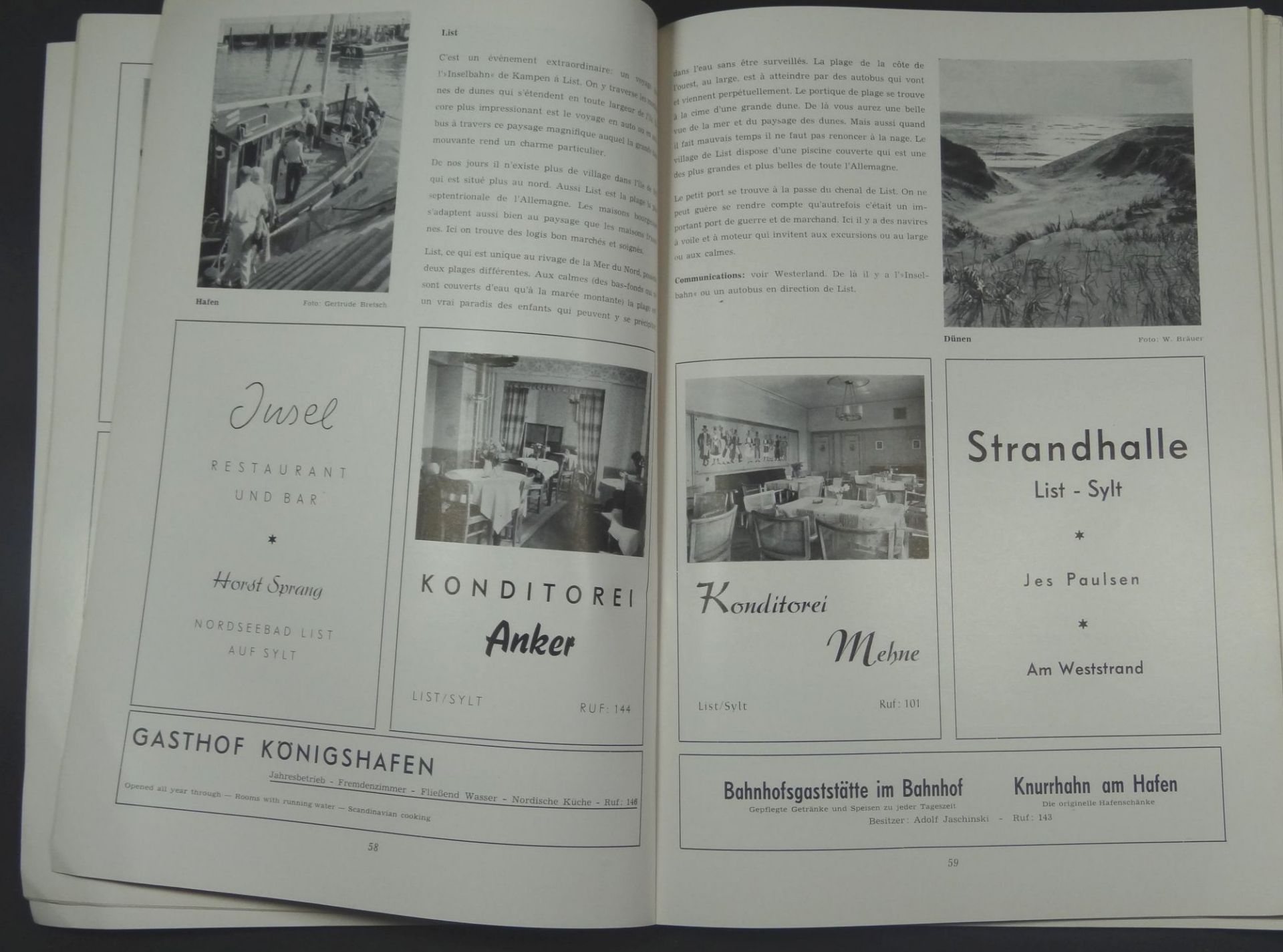 "Die Bäder der Nordsee" viersprachig, PP, um 1950, reich bebildert und mit viel Werbung, Hotels ab 6 - Bild 5 aus 9