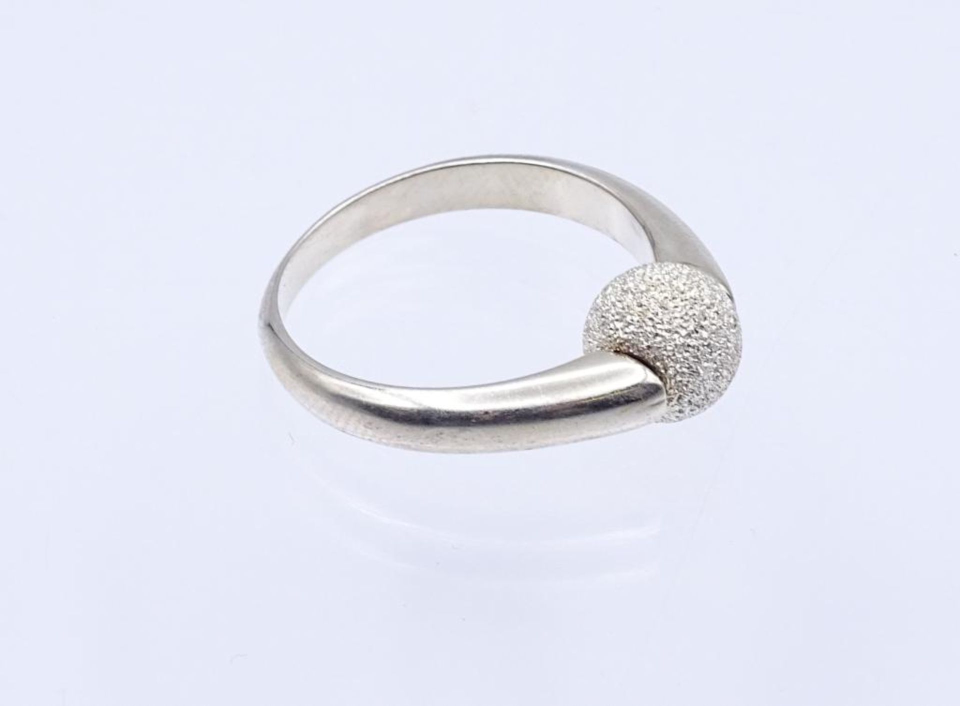 Sterling Silber Ring mit einer beweglichen Kugel, Silber 925/000, 4,3gr., RG 58- - -22.61 % buyer' - Bild 3 aus 4