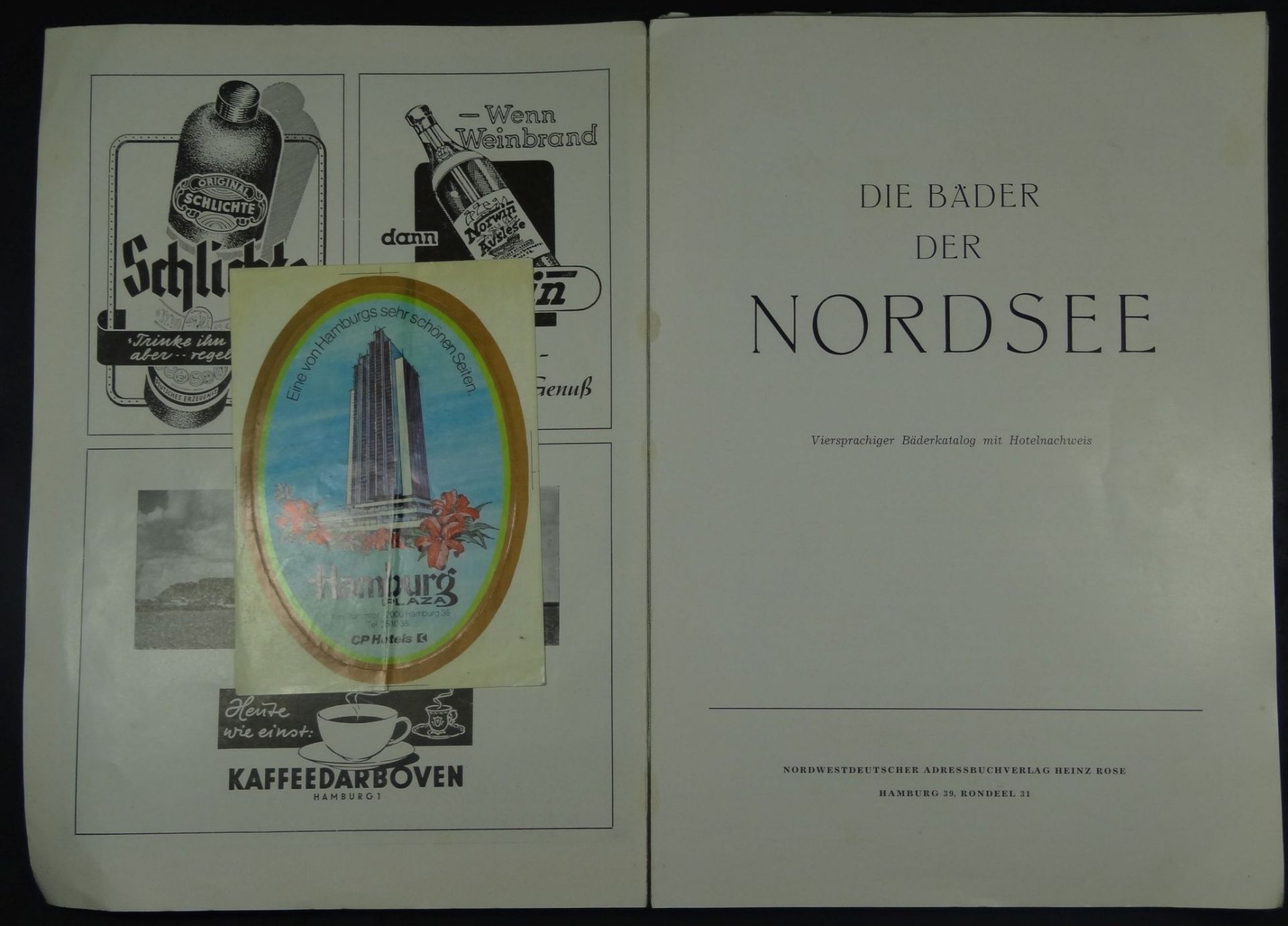 "Die Bäder der Nordsee" viersprachig, PP, um 1950, reich bebildert und mit viel Werbung, Hotels ab 6 - Bild 2 aus 9