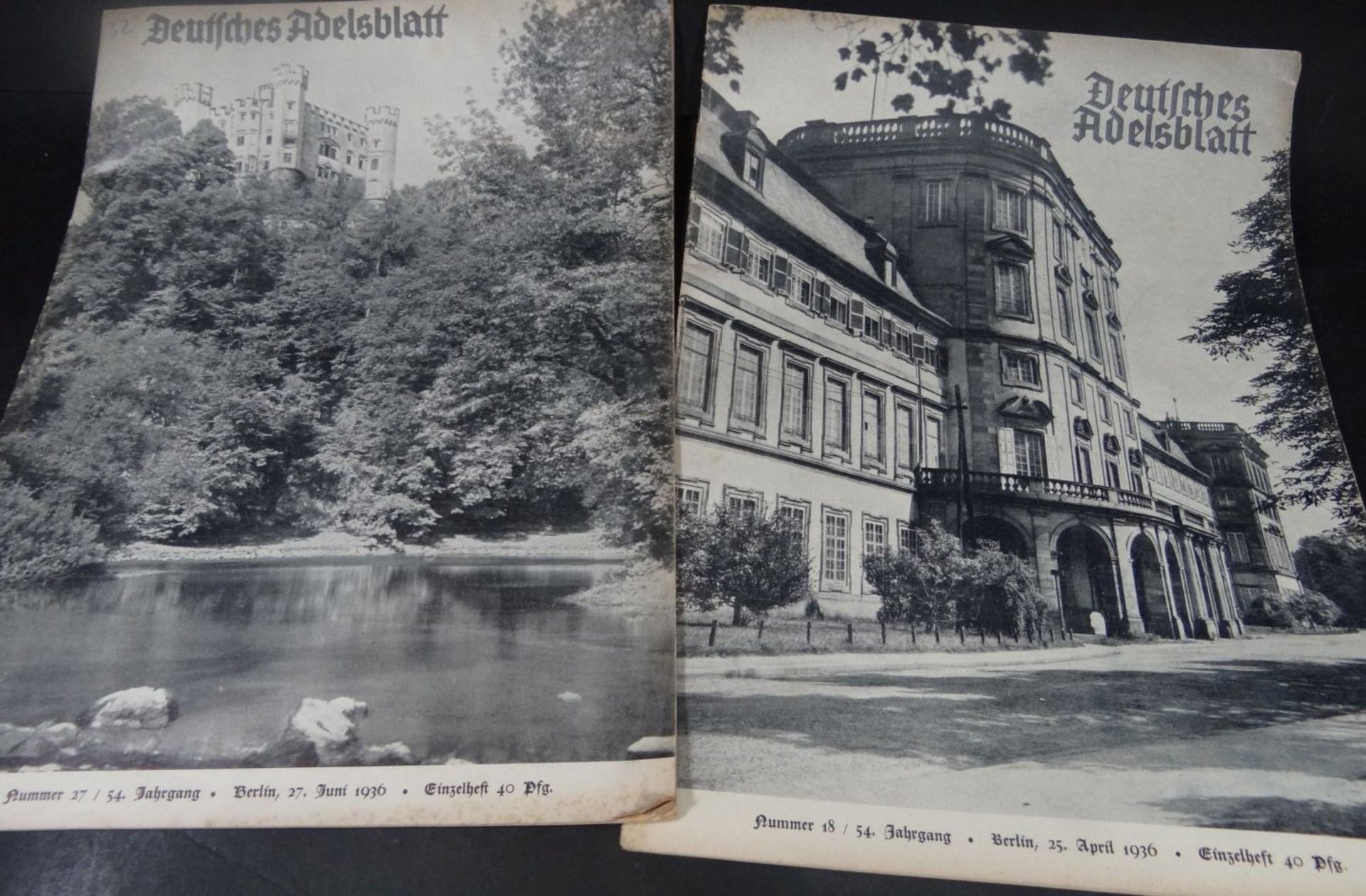 2 Hefte "Deutsches Adelsblatt" 1936- - -22.61 % buyer's premium on the hammer priceVAT margin