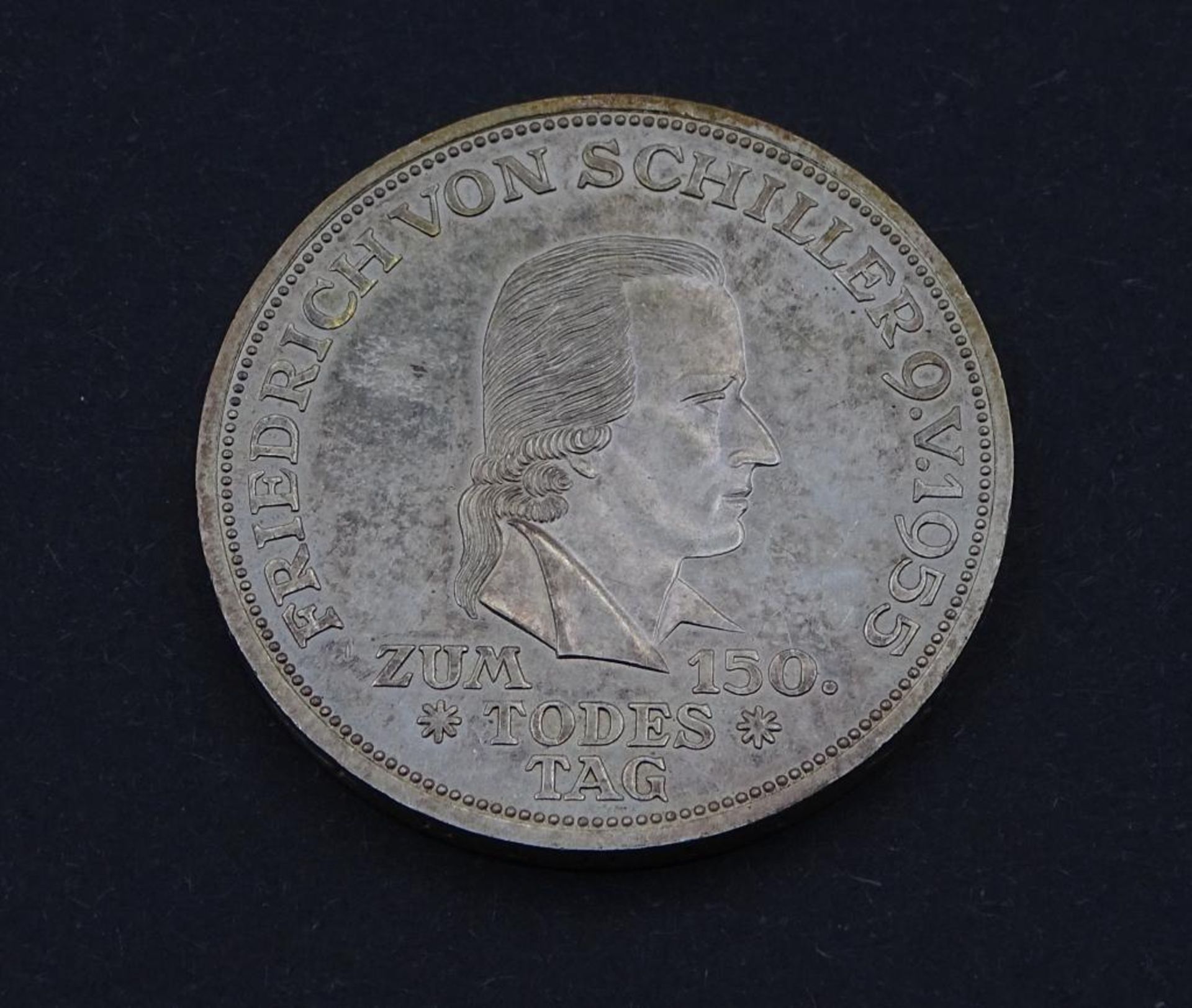 5 DM 1955 F Friedrich von Schiller-zum 150.Todestag- - -22.61 % buyer's premium on the hammer