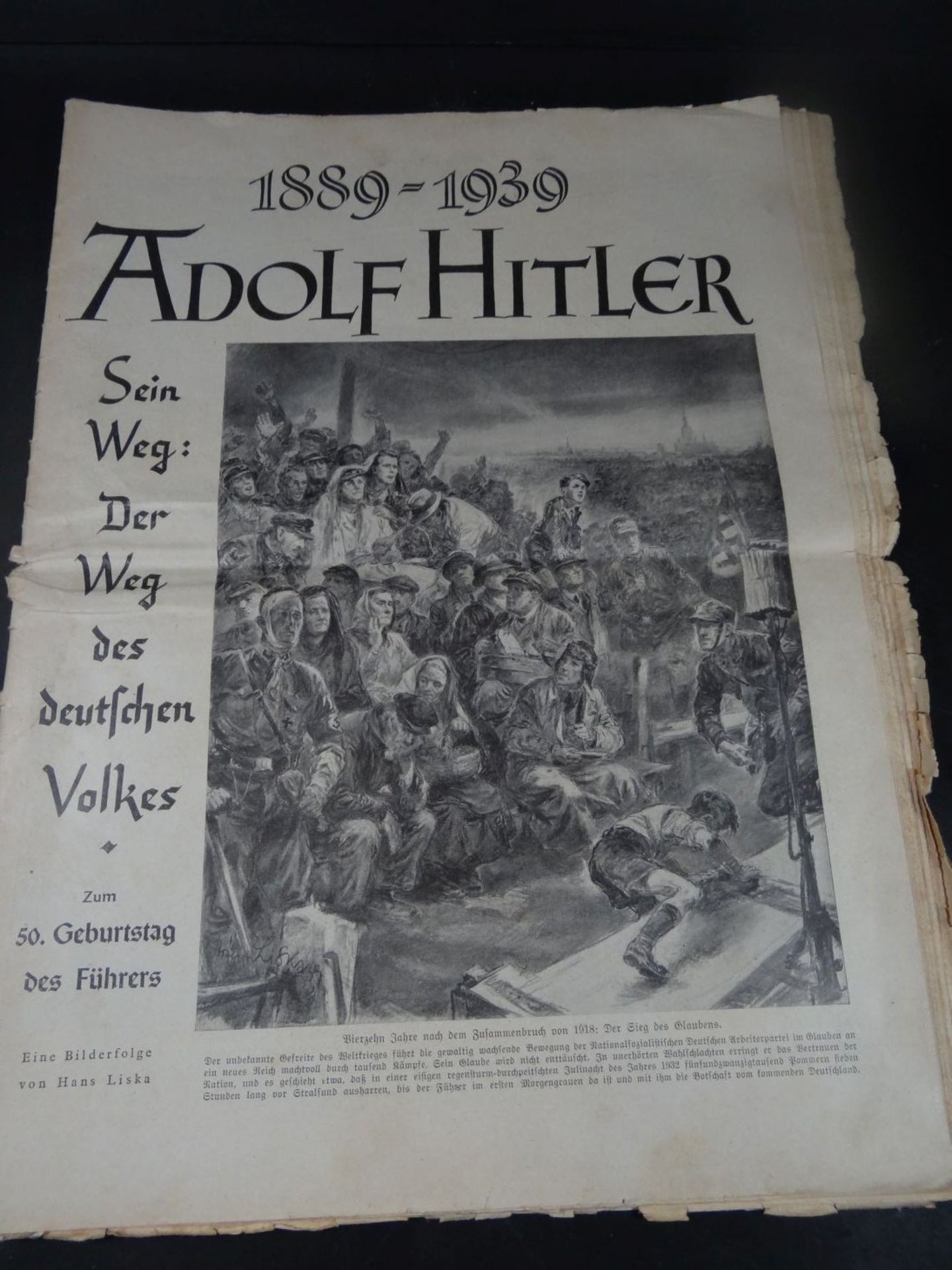 2x Illustrierte um 1939, 1x Berliner Illustrierte an Führers Geburtstag, 1x "Freude und Arbeit", - Bild 2 aus 9