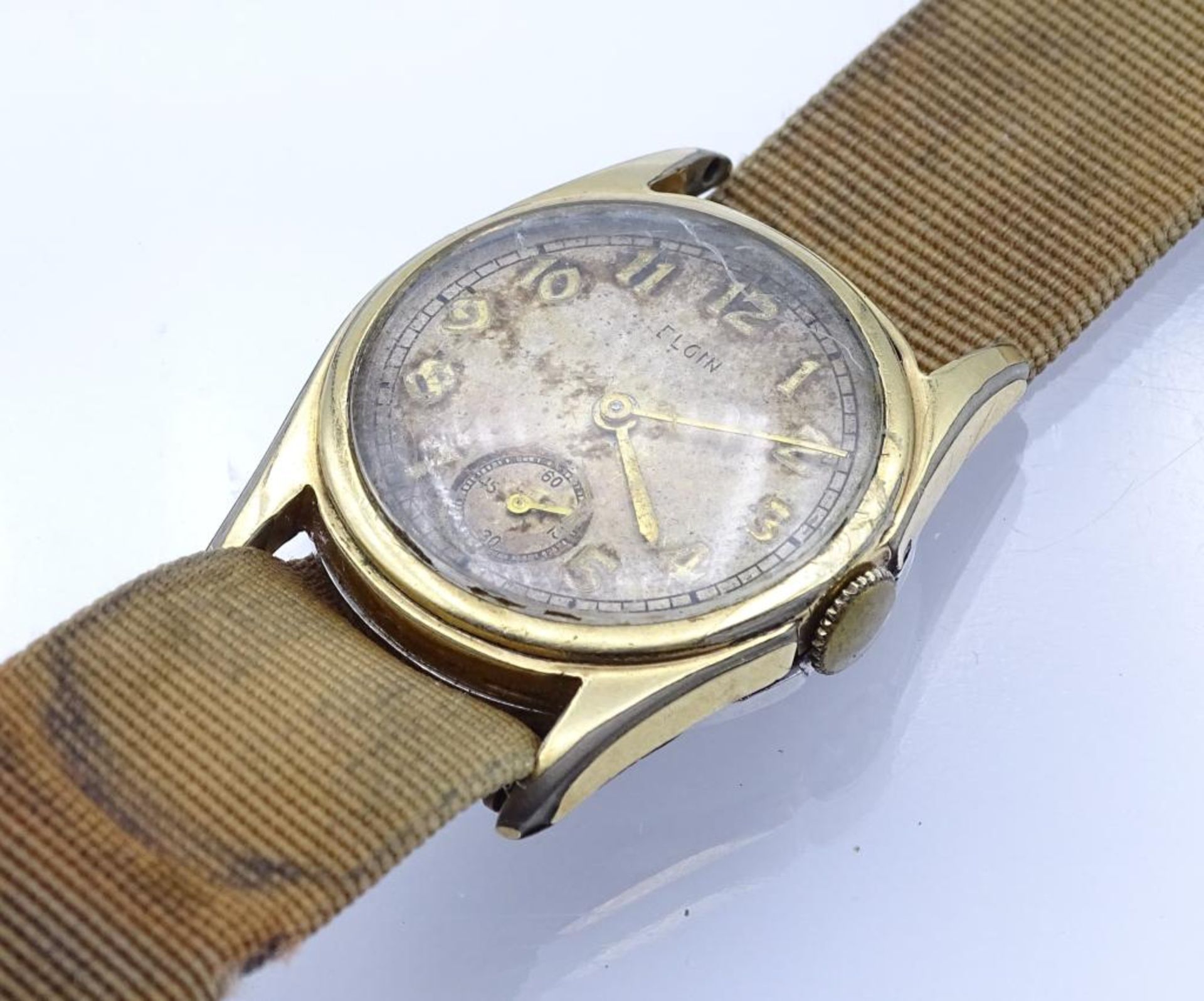 USA Militär Armbanduhr "ELGIN",Cal. 554, 1940, mechanisch,Werk steht,d- 2,6cm,Alters-u.
