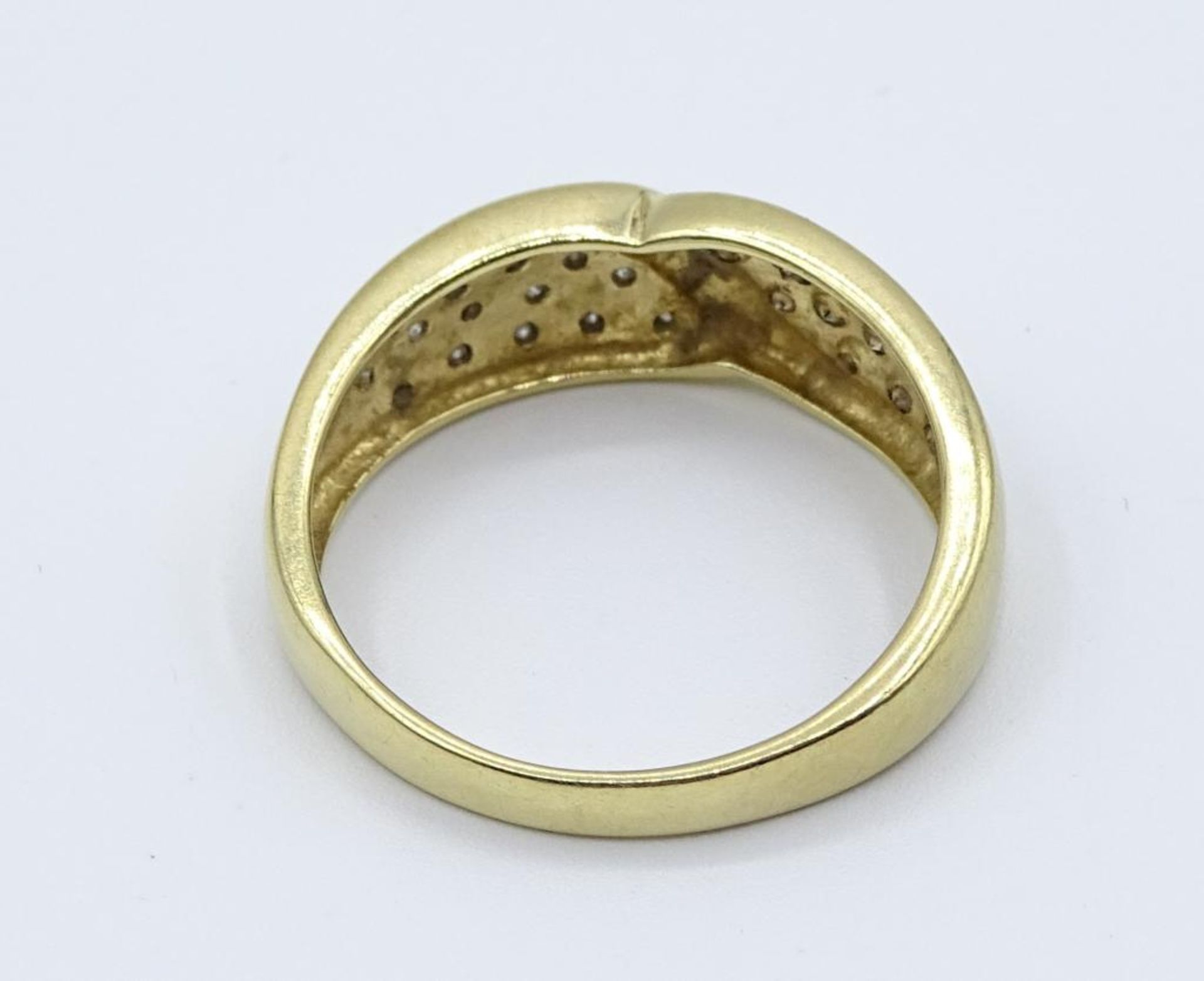 585er GG Ring mit Brillanten zus.ca. 0,18ct., 3,41gr., RG 58- - -22.61 % buyer's premium on the - Bild 4 aus 5