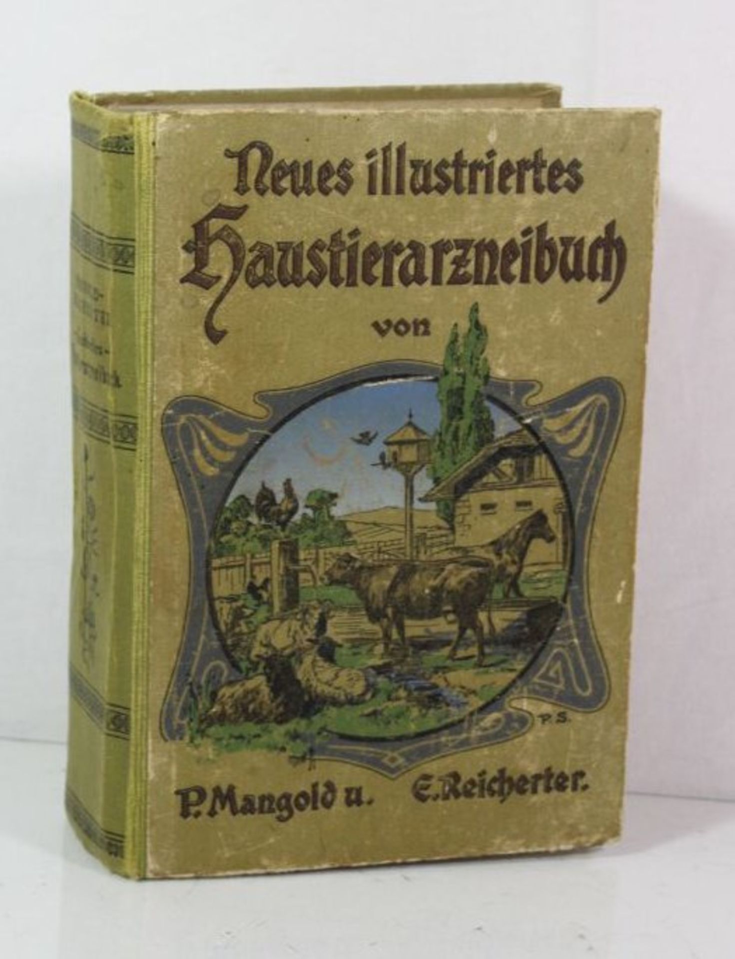 Mangold/Reicherter, Neues illustriertes Haustierarzneibuch, 1921, Alters-u. Gebrauchsspuren.- - -