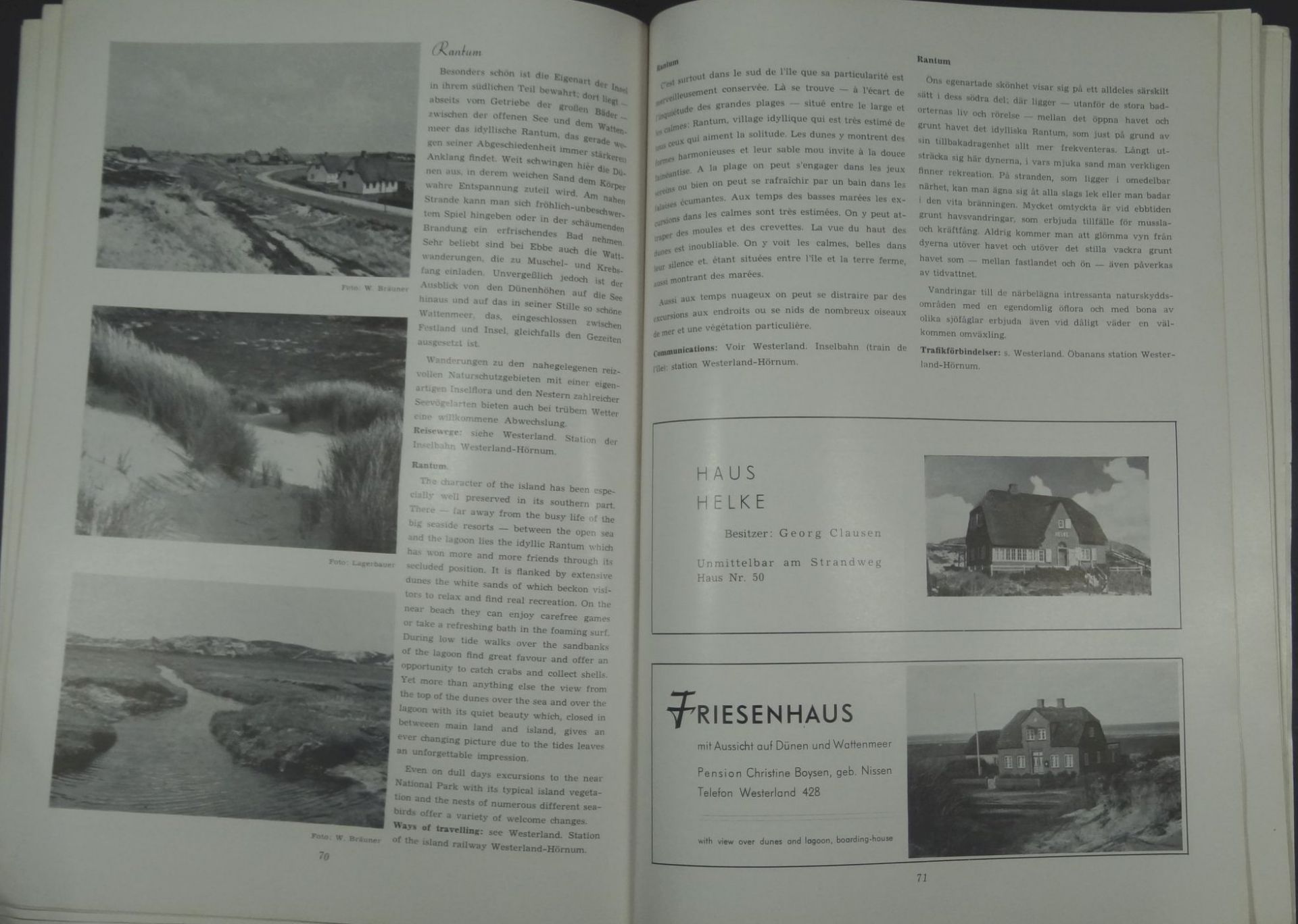 "Die Bäder der Nordsee" viersprachig, PP, um 1950, reich bebildert und mit viel Werbung, Hotels ab 6 - Bild 6 aus 9