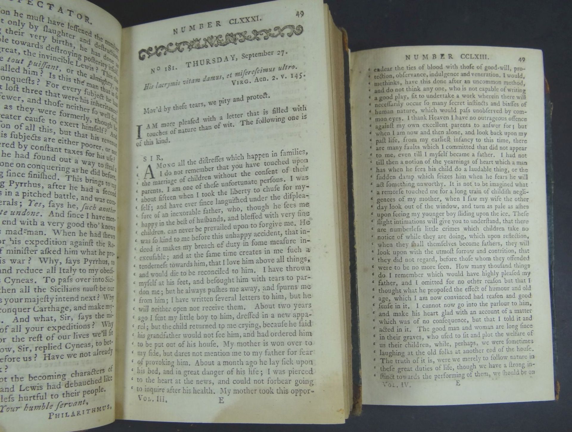 "The spectator", vier Bände 1776, Lederrücken, in englisch, 17x10- - -22.61 % buyer's premium on the - Bild 7 aus 7