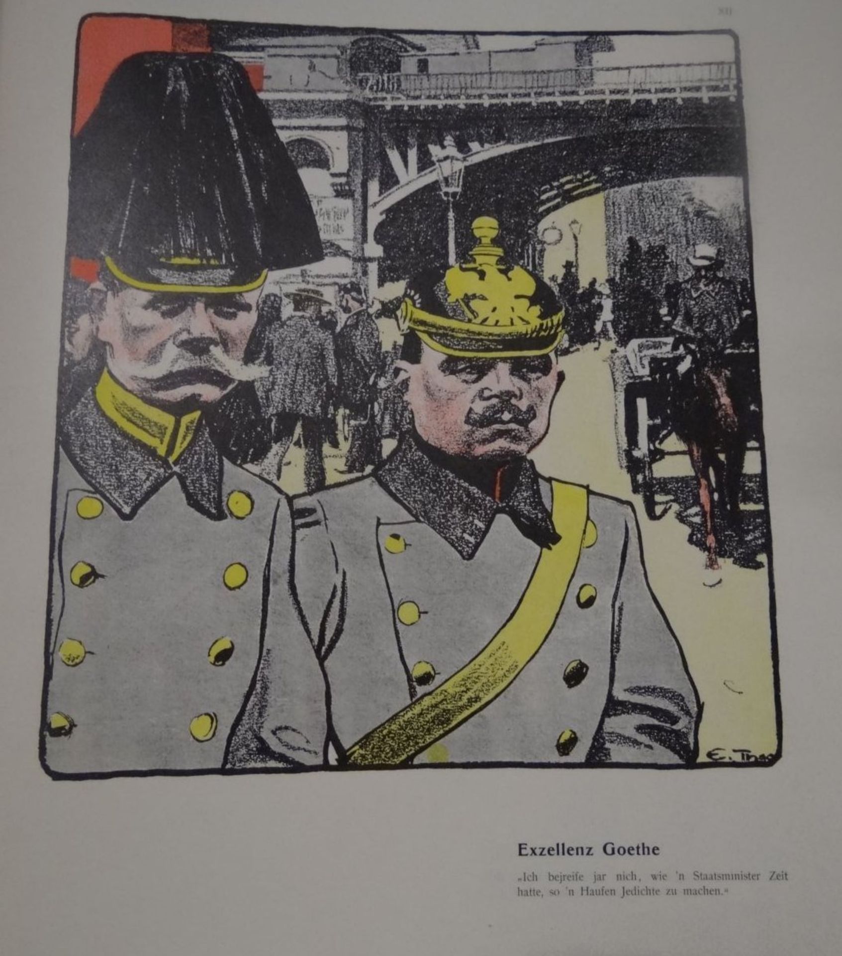 2x gr. Karikaturen-Alben von Ed.Thoeny um 1905, Militär, 38x28 c- - -22.61 % buyer's premium on - Bild 9 aus 9
