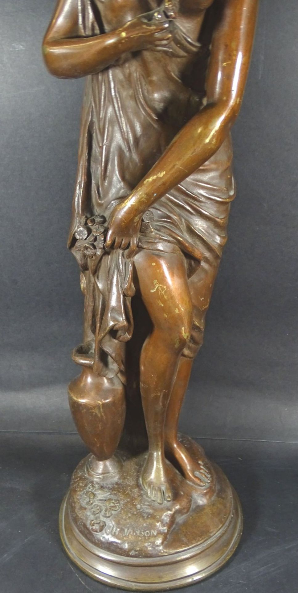 Ch. JANSON (XX) "Mädchen im Bade" Bronze, H-58 c- - -22.61 % buyer's premium on the hammer - Bild 3 aus 8