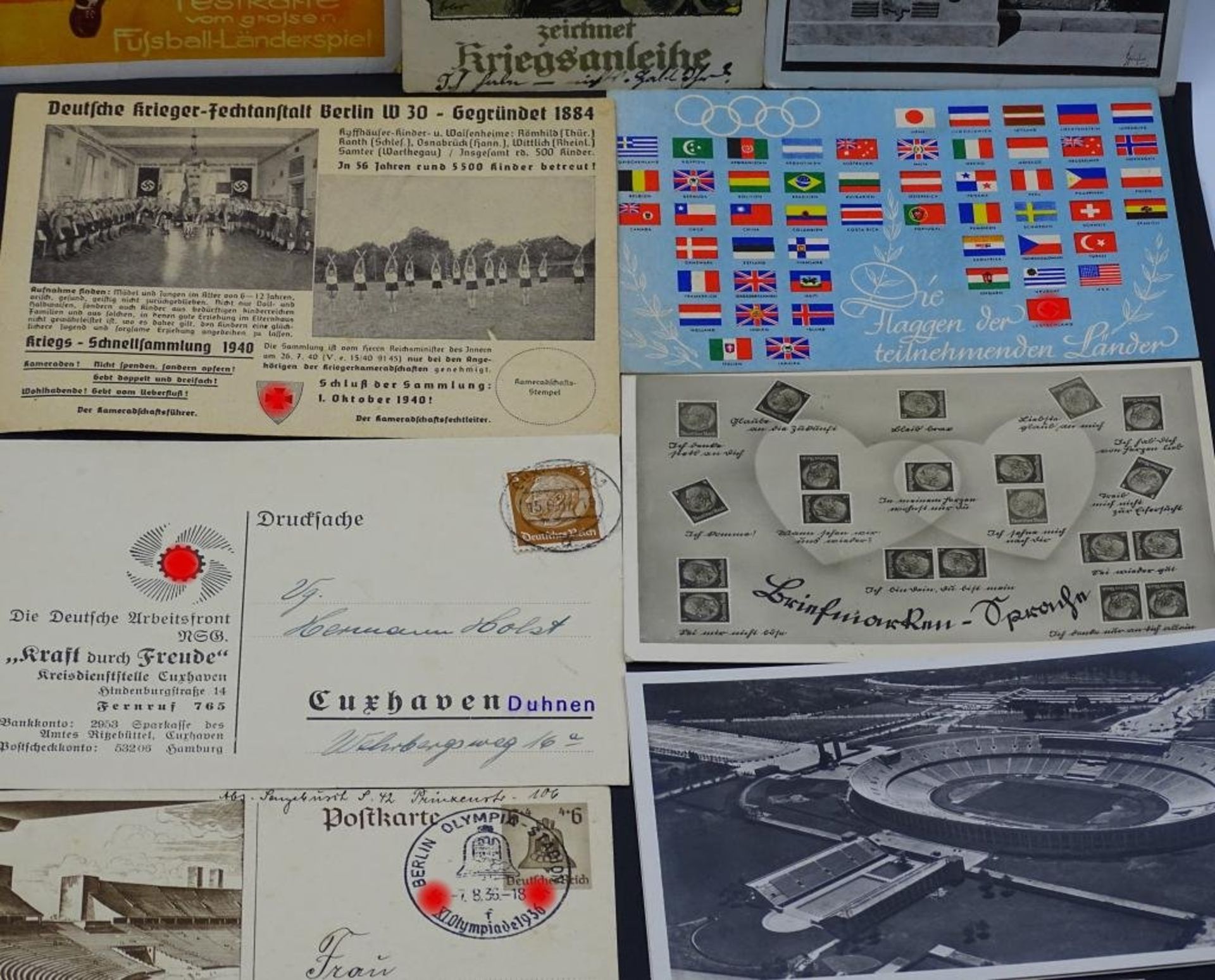 Konvolut Postkarten, 2.Weltkrieg,gelaufen,12 Stück, 1x doppel- - -22.61 % buyer's premium on the - Bild 3 aus 8