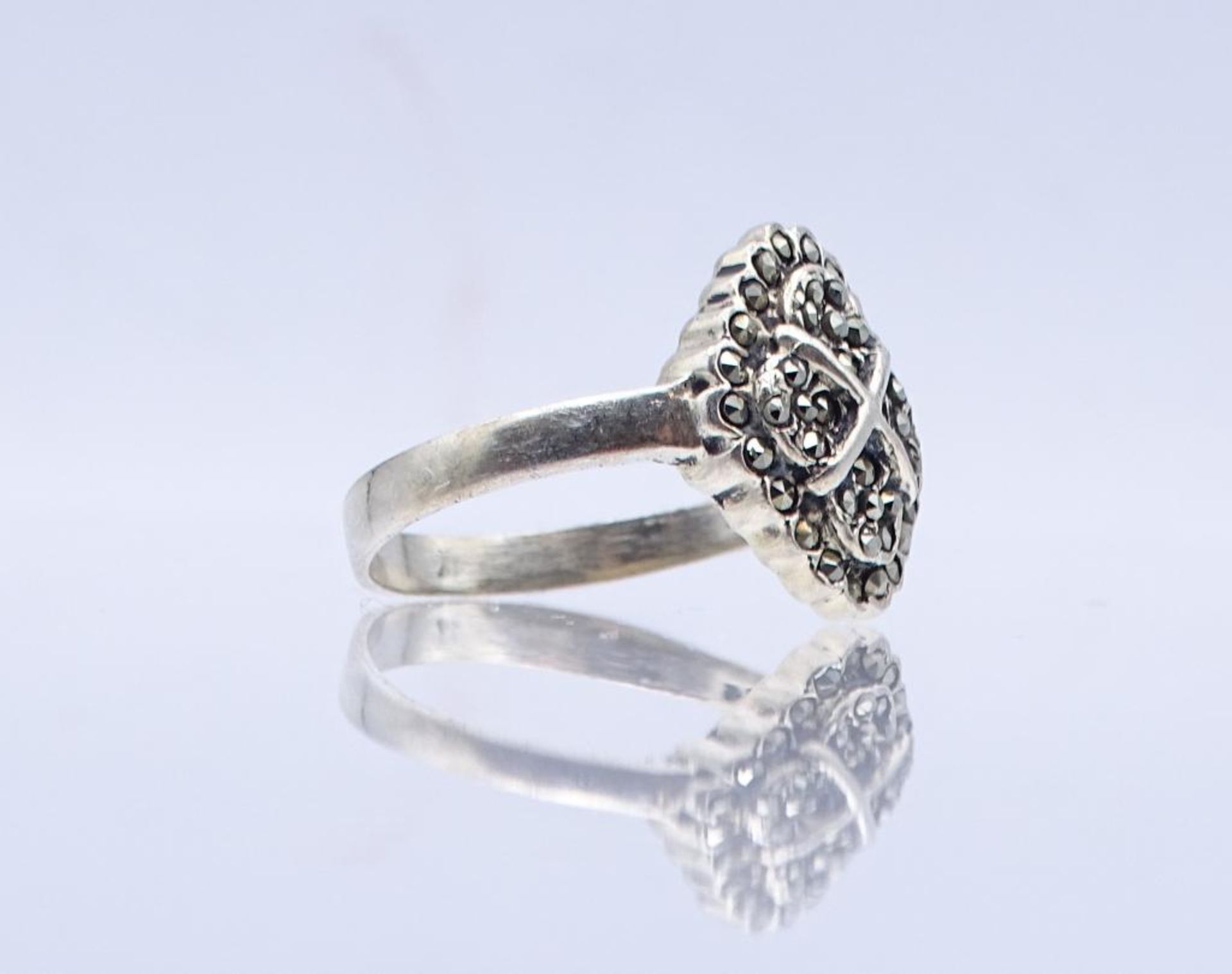 Markasiten-Silber-Ring,Silber 925/000, 3,4gr., RG 59- - -22.61 % buyer's premium on the hammer - Bild 2 aus 3