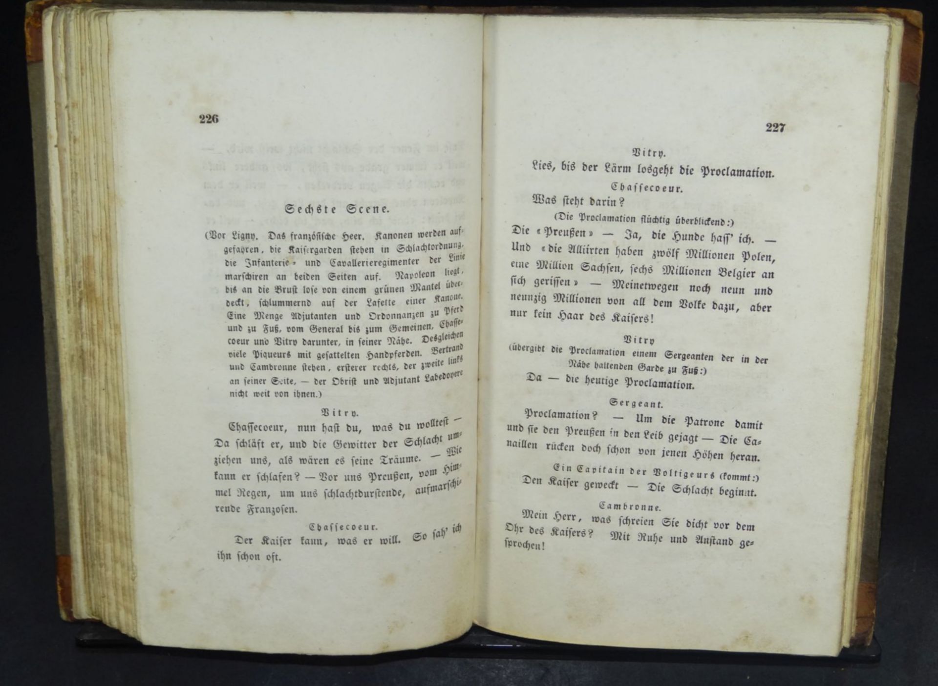 Grabbe "Napoleon oder die 100 Tage" Theaterstück, 1831, 322 S. Kl.-8°. Pbd. d. Zt. Erstausga- - - - Bild 6 aus 7