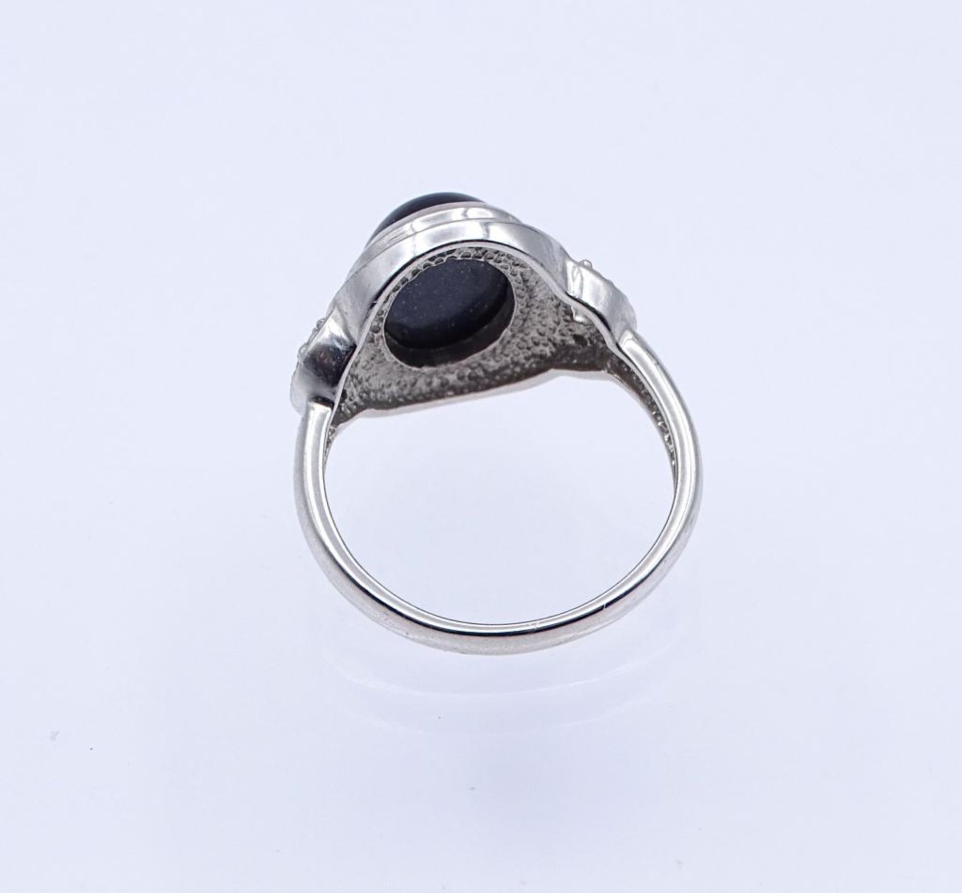 Silber Ring mit Blaufluss Cabochon, Silber 925/000, 6,40gr., RG 60- - -22.61 % buyer's premium on - Bild 3 aus 3