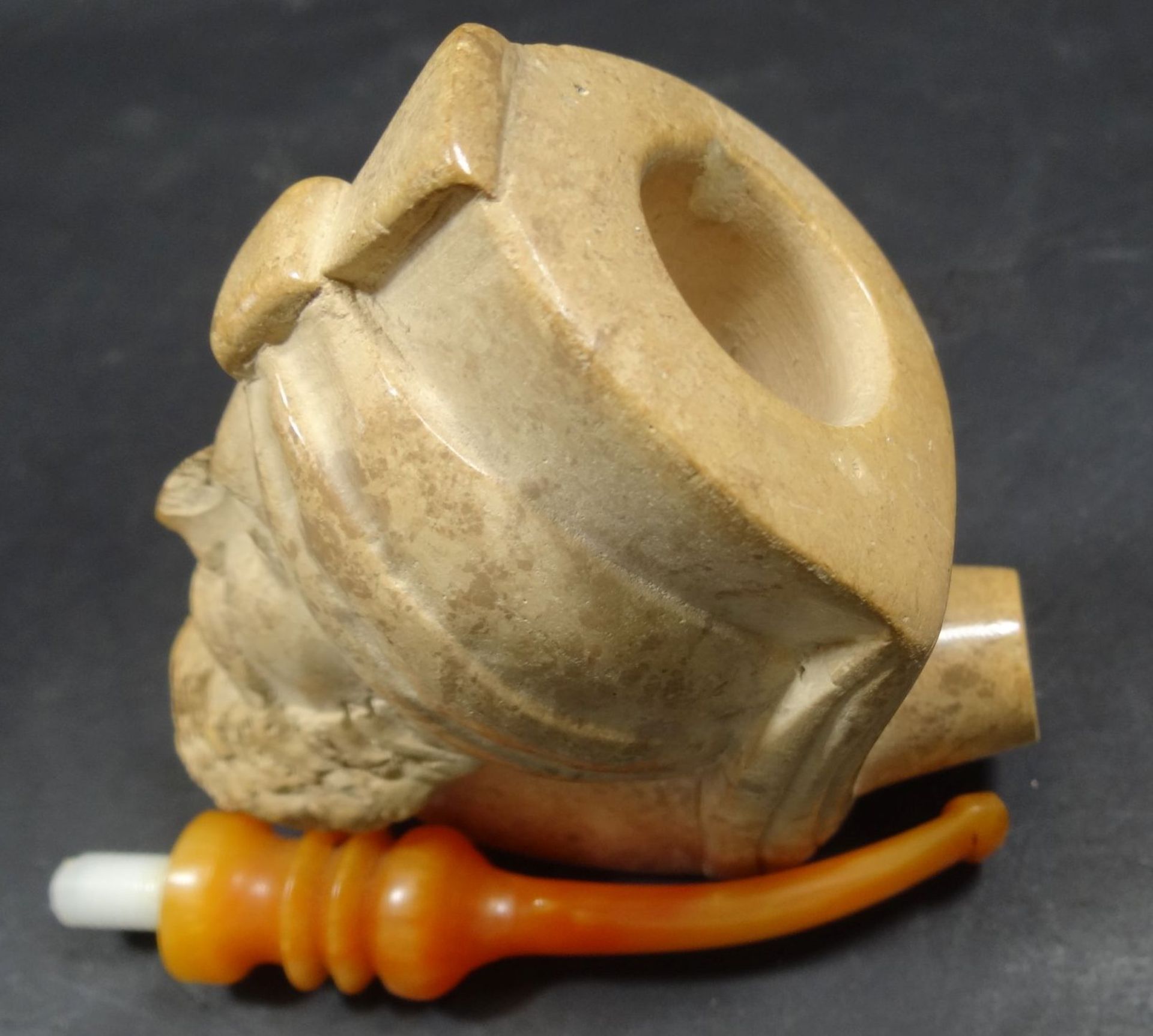 grosse Meerschaumpfeife beschnitzt mit Turbanträger, H-9 c- - -22.61 % buyer's premium on the hammer - Bild 4 aus 4