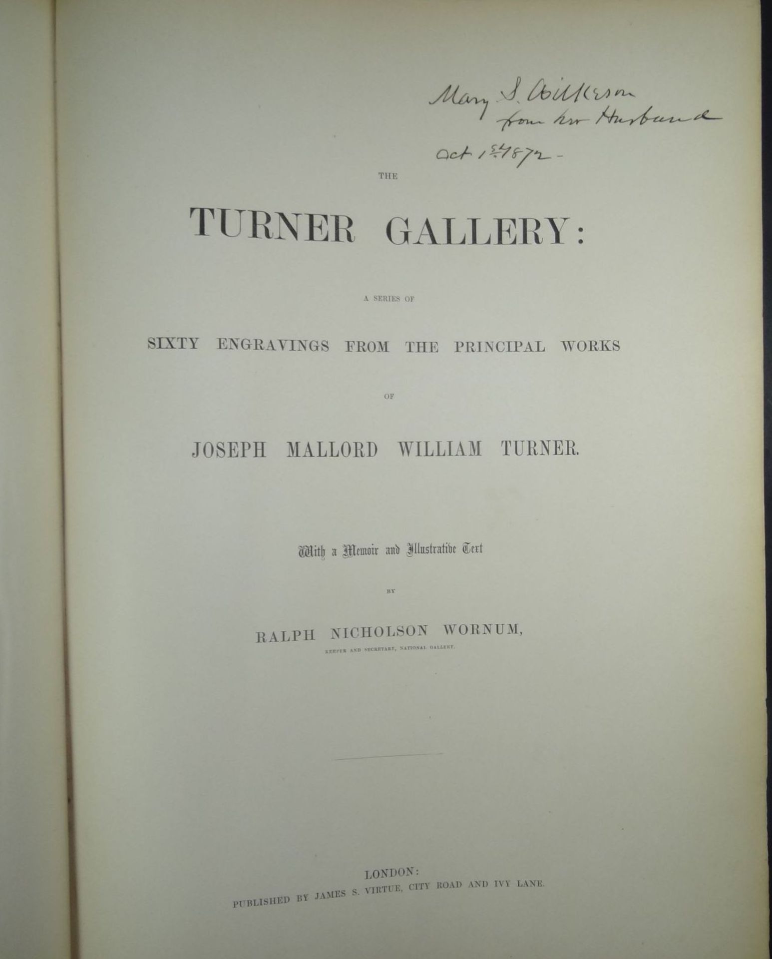 Folio Grossbildband "The Turner Gallery", Buchrücken-Holzeinband lose, 187- - -22.61 % buyer's