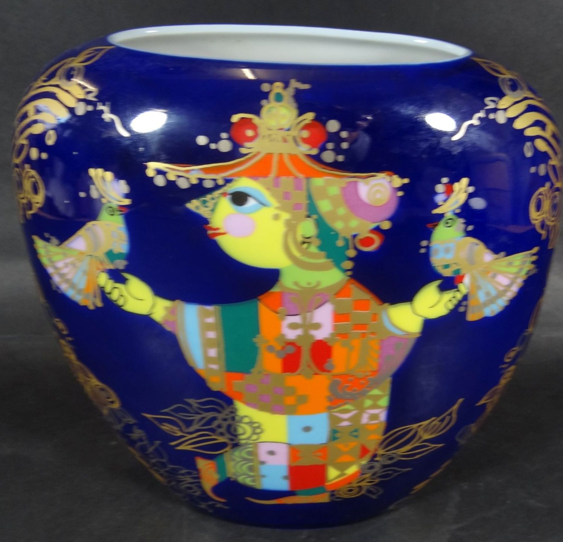 gr. Jubiläums-Vase, 100 Jahre "Rosenthal" Entw. B. Winblad, H-21 cm, B-21 c- - -22.61 % buyer's - Bild 3 aus 4