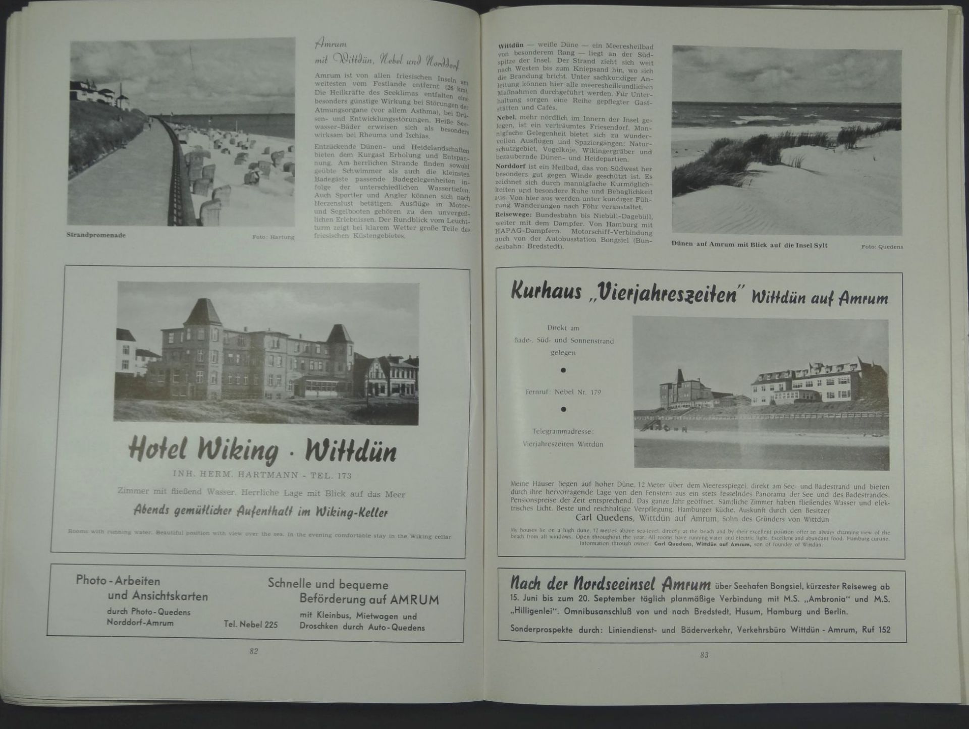"Die Bäder der Nordsee" viersprachig, PP, um 1950, reich bebildert und mit viel Werbung, Hotels ab 6 - Bild 7 aus 9