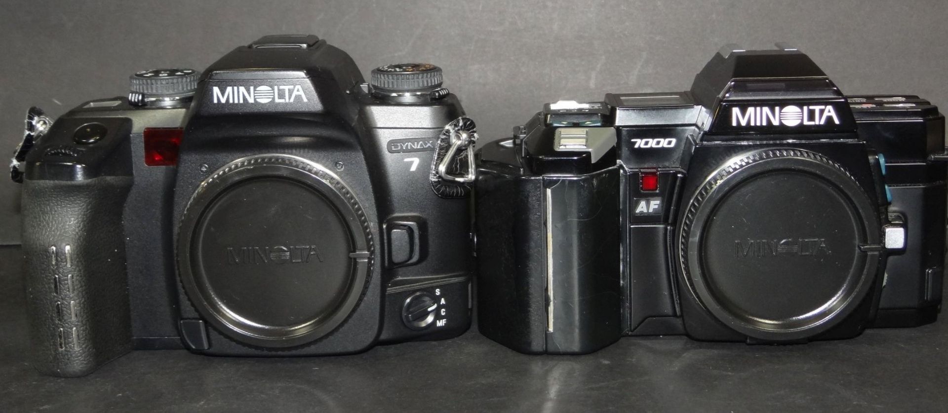 2x Spiegelreflex-Kameras, Minolta Dynax 7 und Minolta 7000 in grossen Alukoffer mit Zubehör, tw. - Bild 3 aus 10