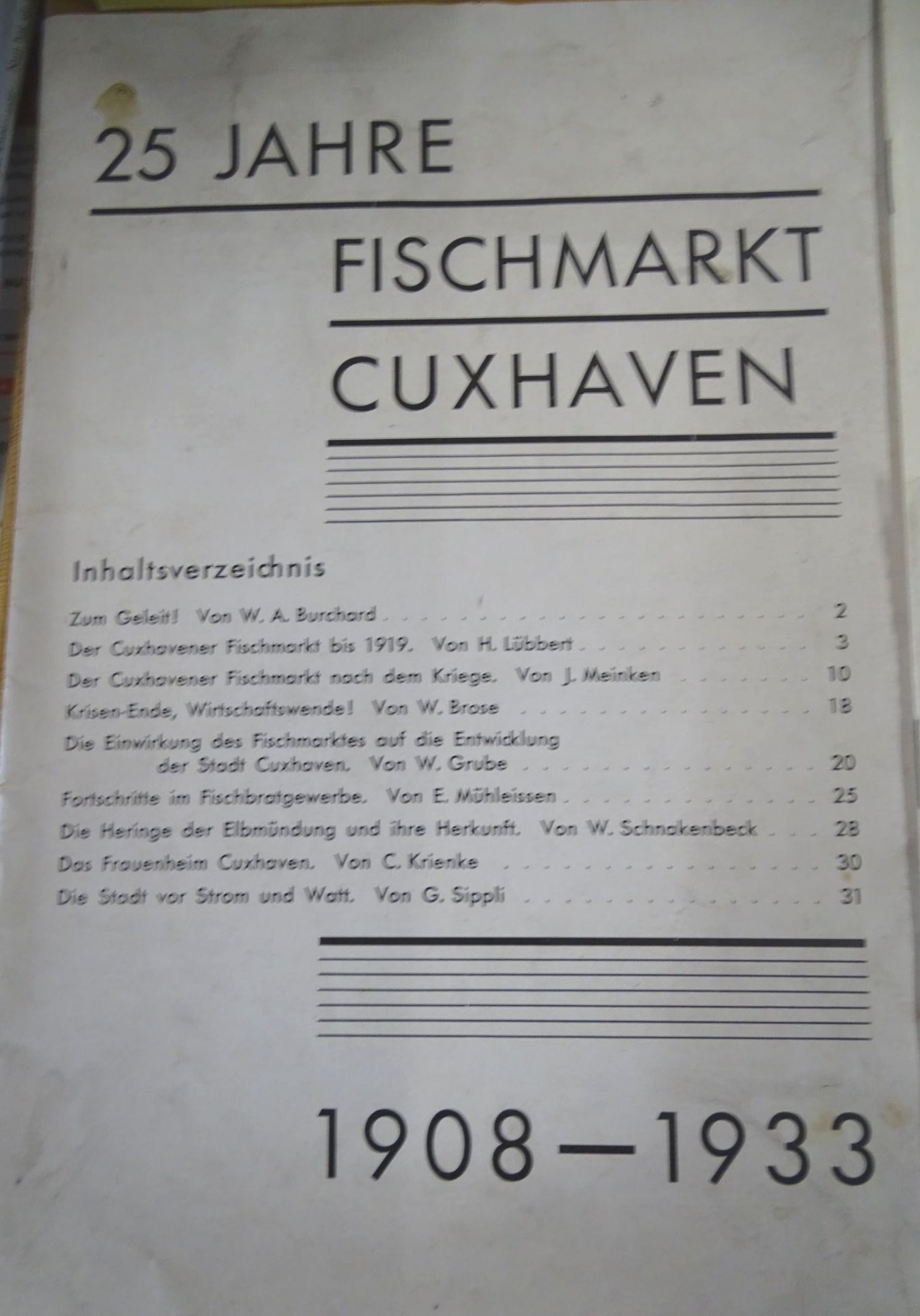 4x div. Broschüren über den Cuxhavener Fischmarkt und ein s/w Foto, alles um 19- - -22.61 % buyer' - Bild 2 aus 9