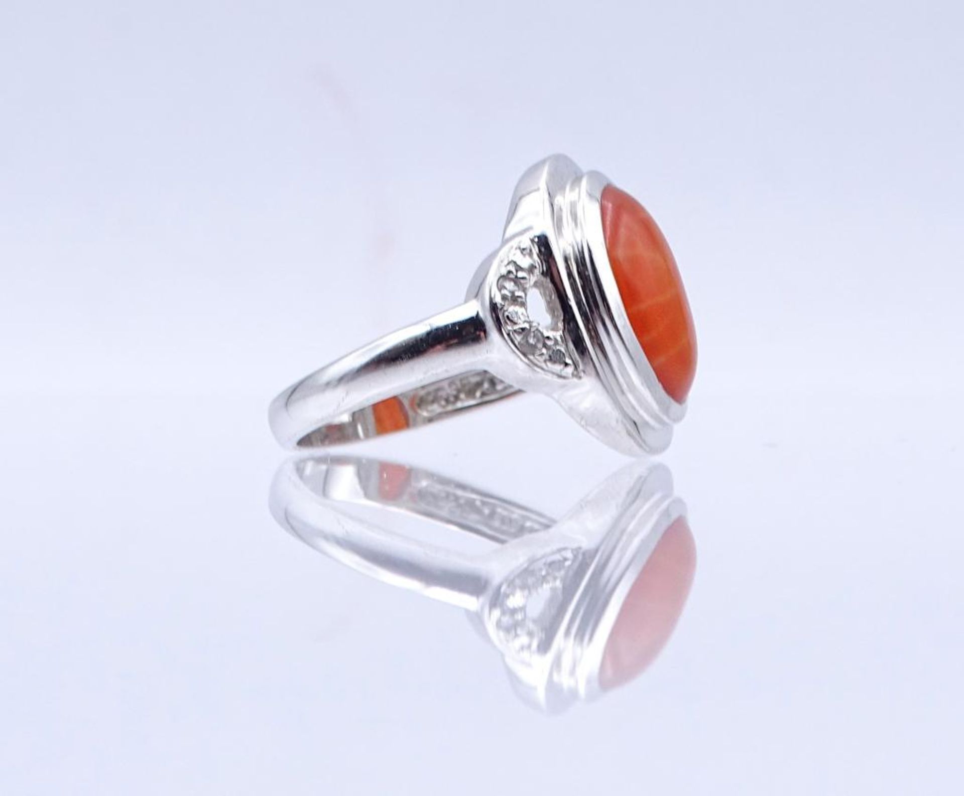 Karneol-Silber-Ring,Silber 925/000, 5,7gr., RG 60- - -22.61 % buyer's premium on the hammer priceVAT - Bild 2 aus 3