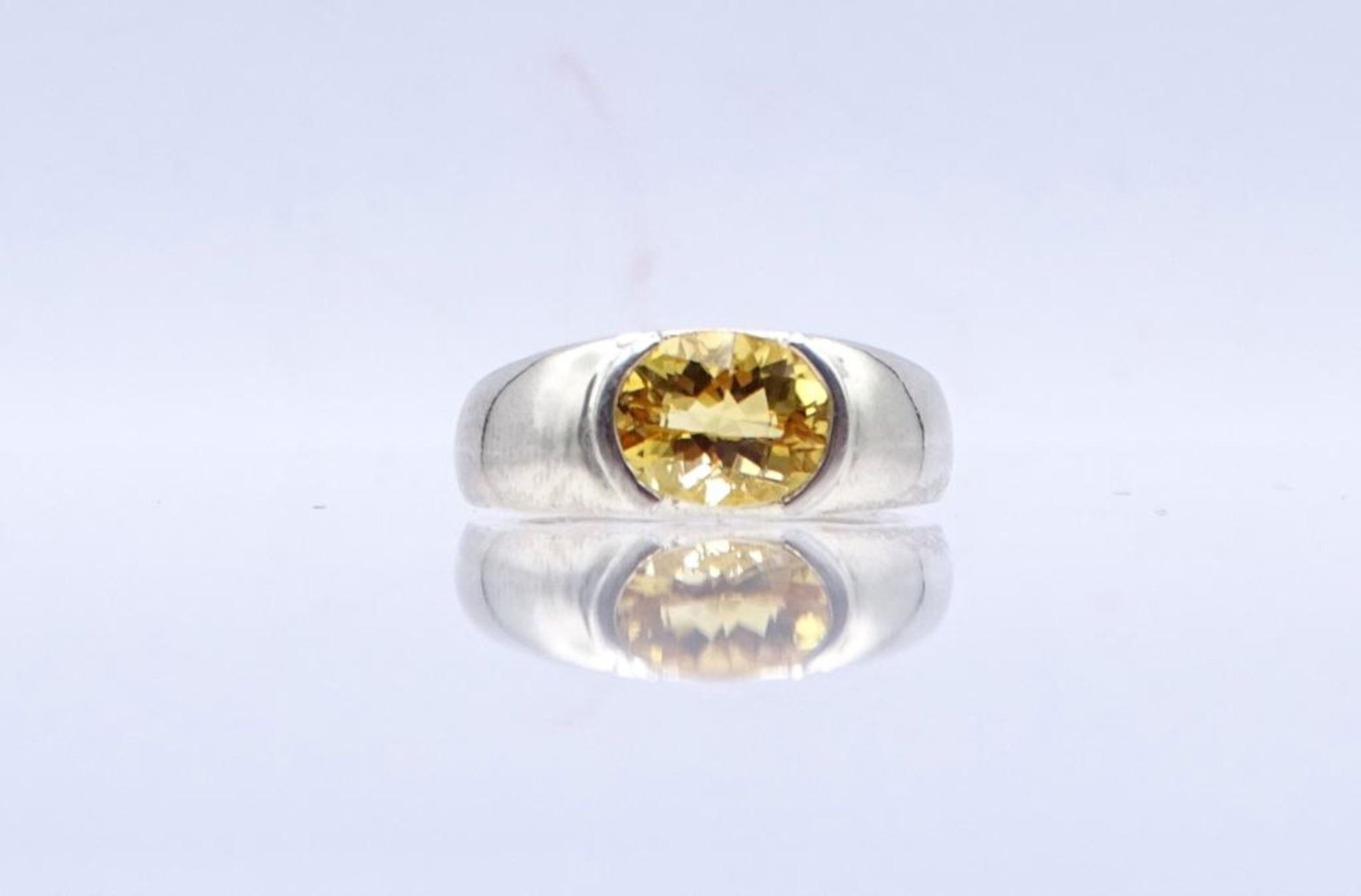 Citrin-Silber-Ring,Silber 925/000, 4,7gr., RG 61- - -22.61 % buyer's premium on the hammer