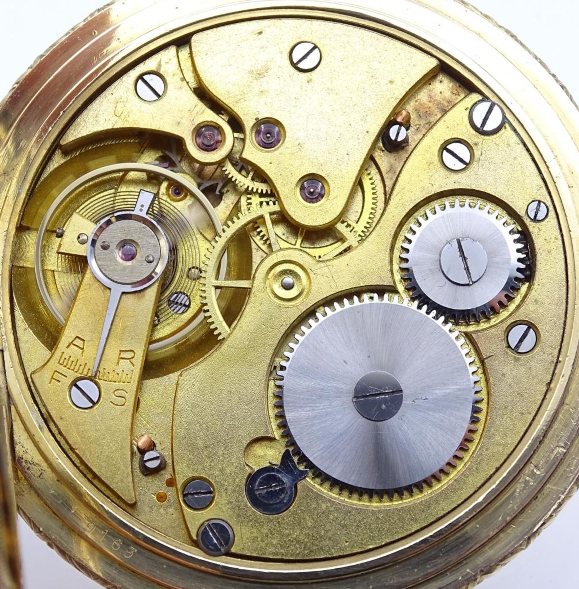 Herren Savonette Taschenuhr, vergoldetes Gehäuse,mechanisch,Werk steht,Glas fehlt,d-51m- - -22. - Bild 4 aus 7