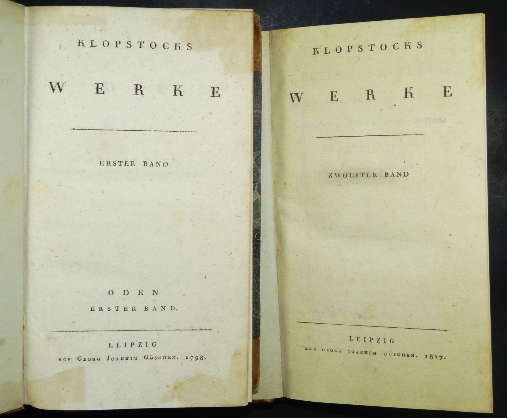 "Klopstocks Werke" von 1797 an, 12 Bände, Alters-u. Gebrauchsspure- - -22.61 % buyer's premium on - Bild 2 aus 7