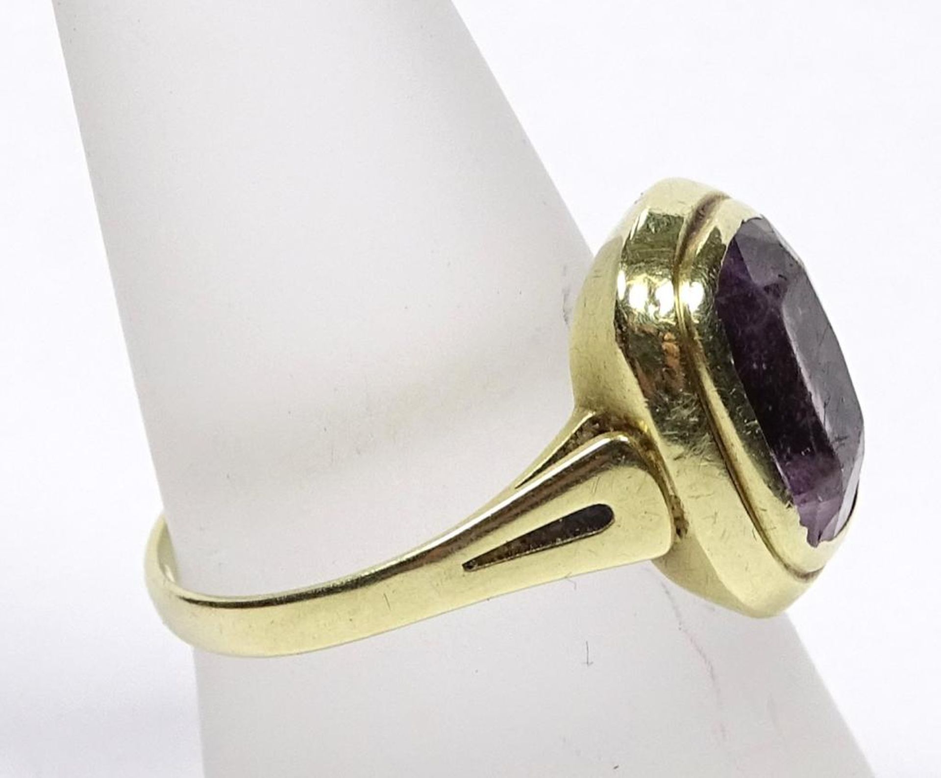 585er GG Ring mit einem Amethyst,dieser zerkratzt, 3,88gr., RG 58- - -22.61 % buyer's premium on the - Bild 3 aus 5