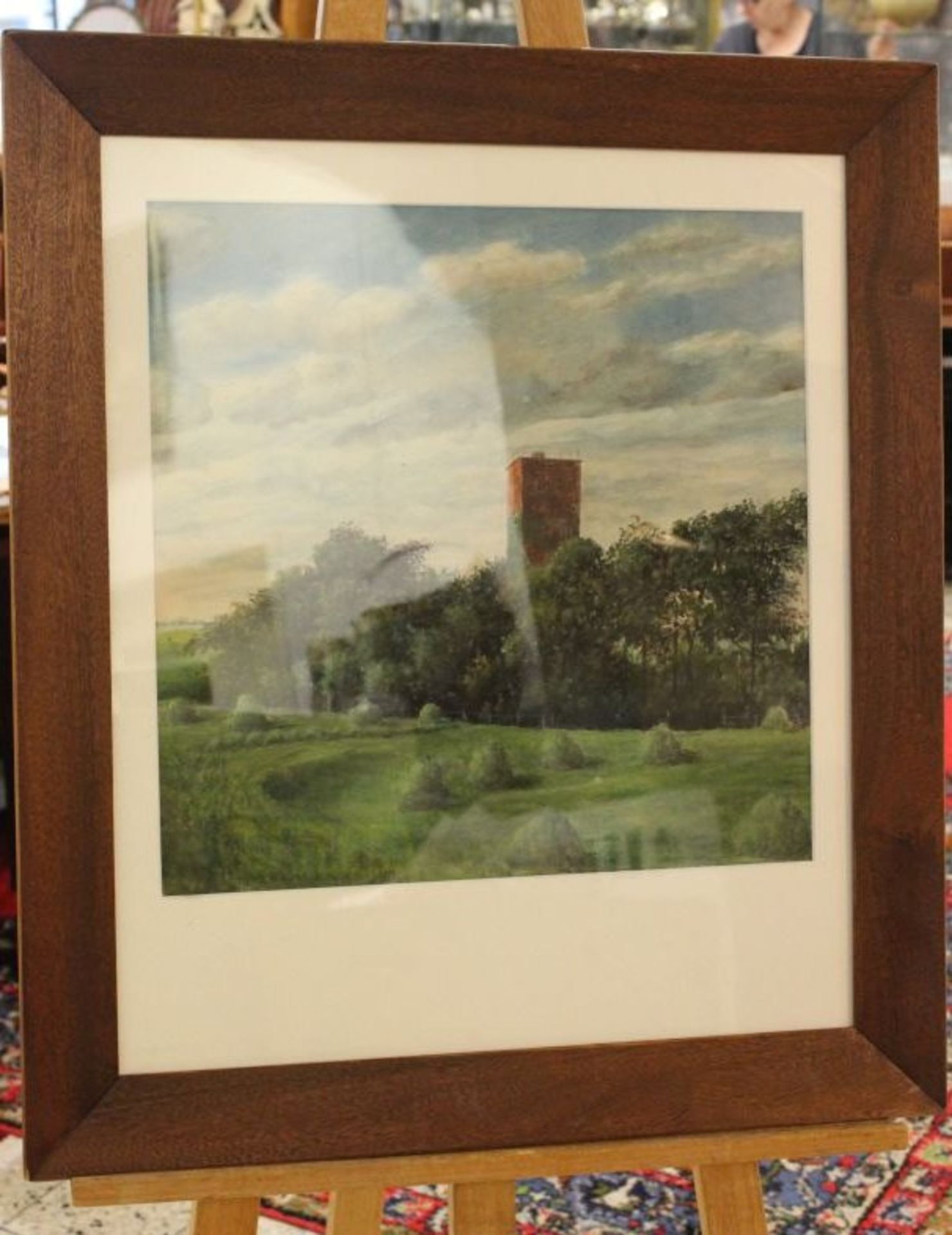 Fr. Köster, Der Ochsenturm, Tempera, ger./Glas, RG 73 x 63cm.- - -22.61 % buyer's premium on the - Bild 2 aus 2