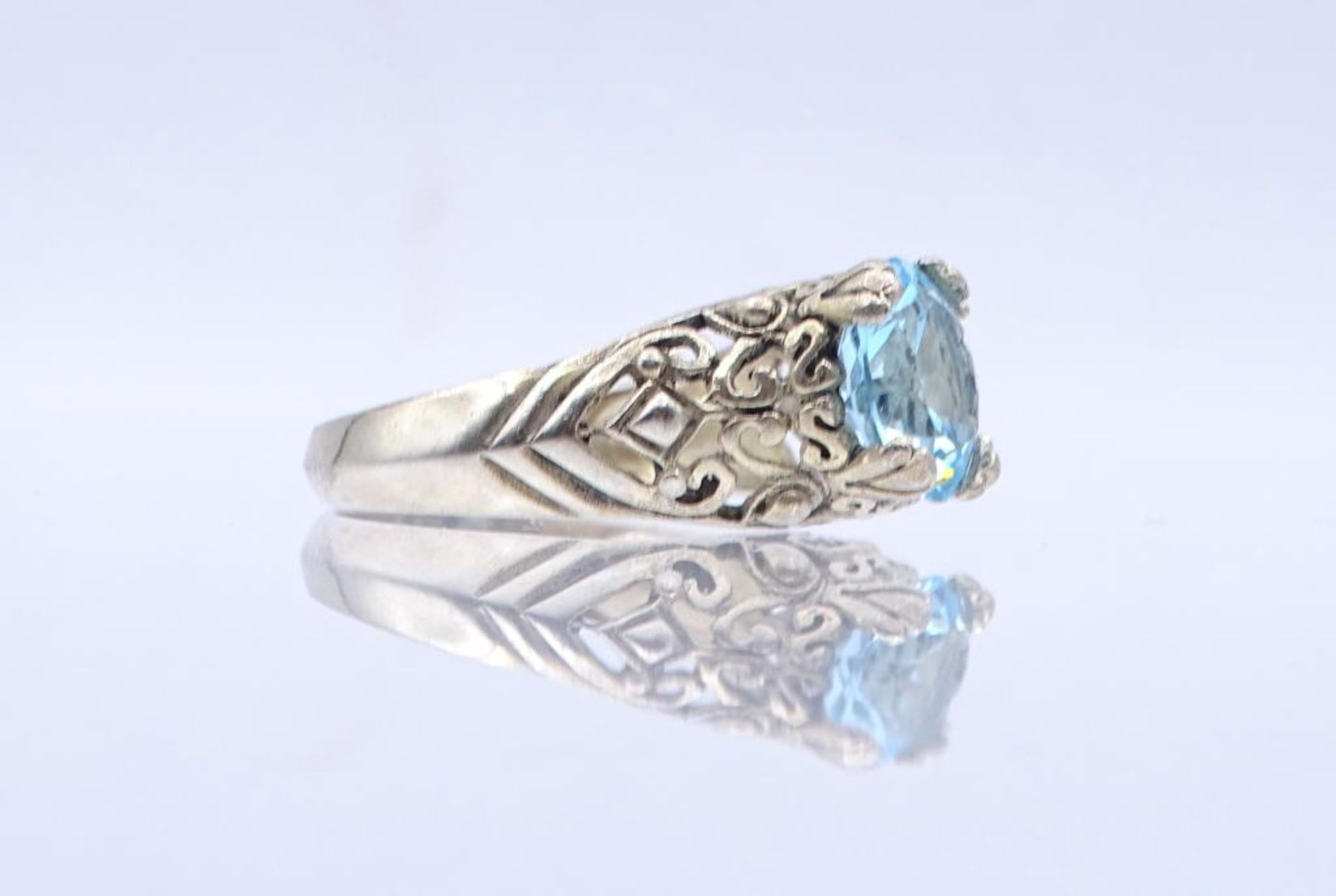 Zirkonia-Silber-Ring,Silber 925/000, 4,3gr., RG 57- - -22.61 % buyer's premium on the hammer - Bild 2 aus 3