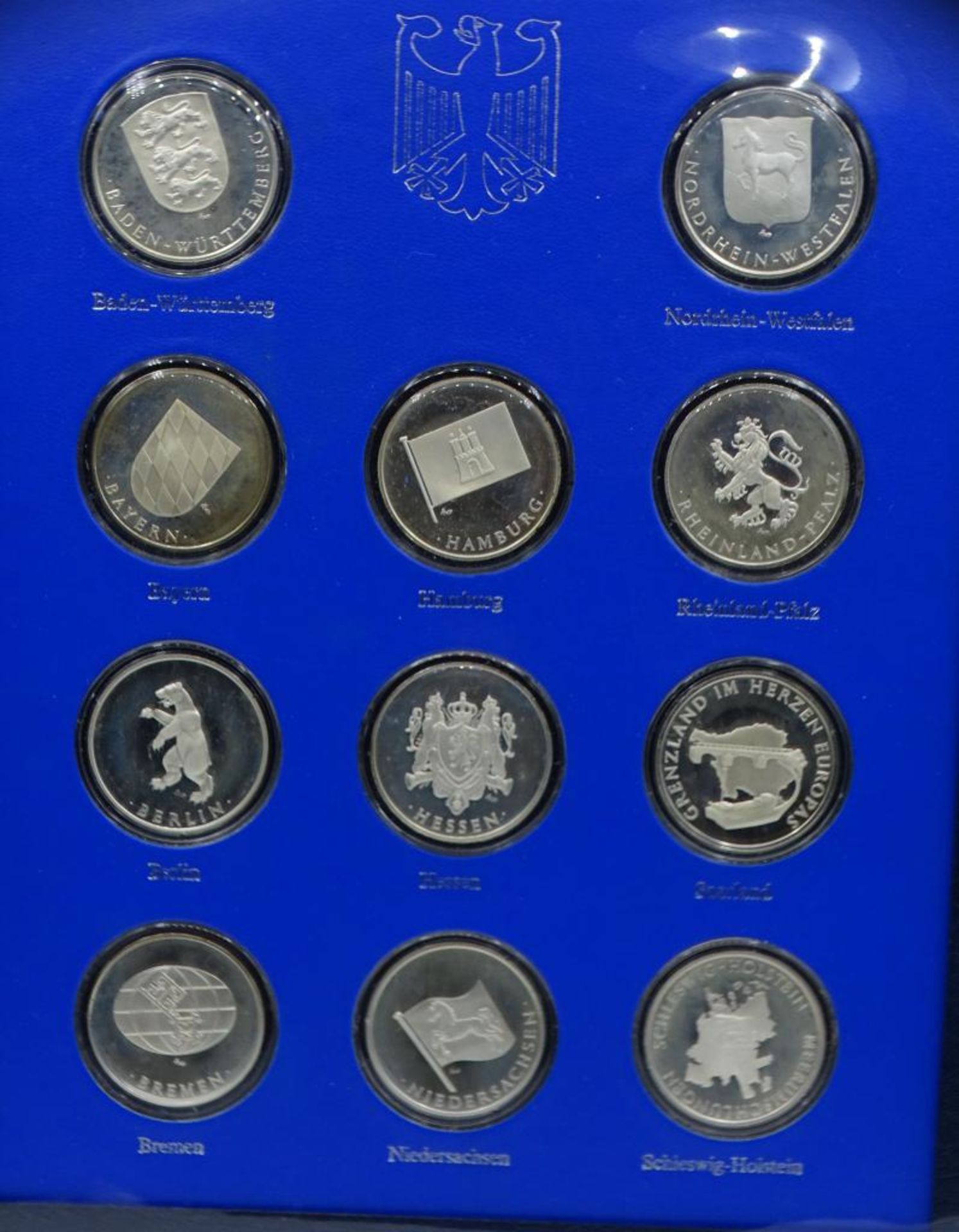 "Die Medaillen der Deutschen Bundesländer", Sterling Silber 925/000, OV- - -22.61 % buyer's - Bild 2 aus 6