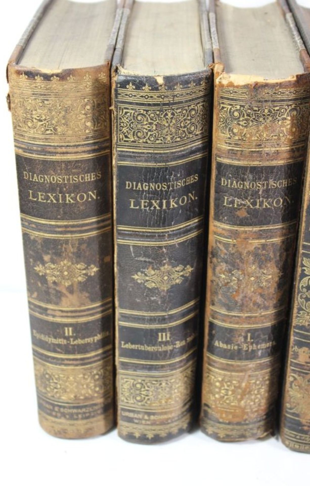 3 Bände Diagnostisches Lexikon 1893 Band 1-3, 6 Bände Real-Encyclopädie der Gesammten Heilkunde 1882 - Bild 2 aus 3