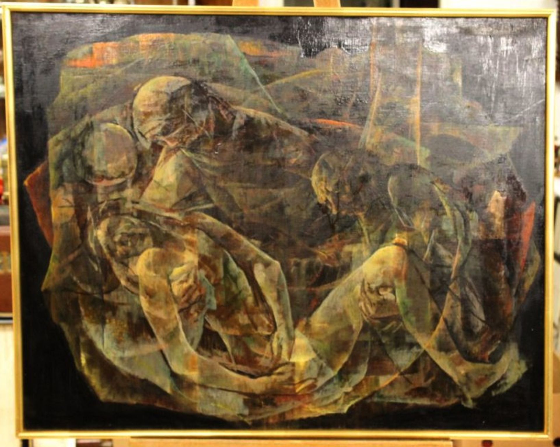Vivaldo MARTINI (1908-1989) , verso betitelt Maise au Tombeau, Öl/Leinwand, schlicht gerahmt, RG - Bild 3 aus 5