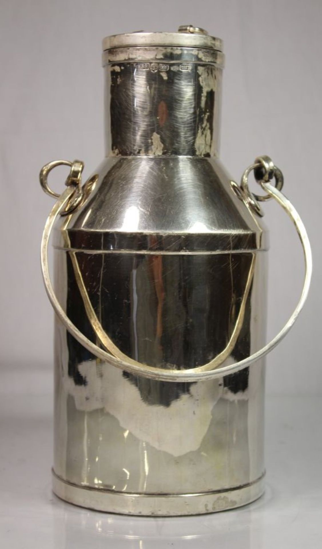 Milchkanne, 800er Silber, Gravur "Preis der Gräfl. v. Hardenberg'schen Kornbrennerei Nörten - Bild 2 aus 3