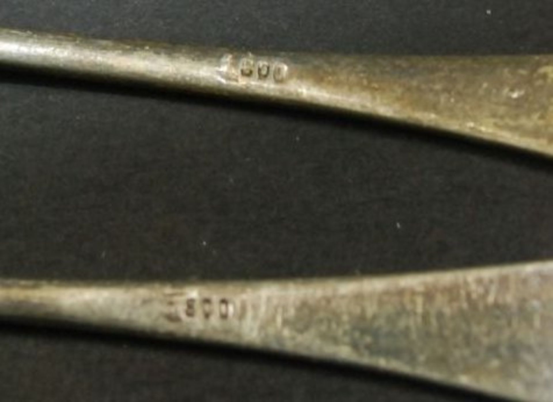 11x Mokkalöffel, Silber-800-, L-10 cm, zus. 93 gr- - -22.61 % buyer's premium on the hammer priceVAT - Bild 3 aus 3