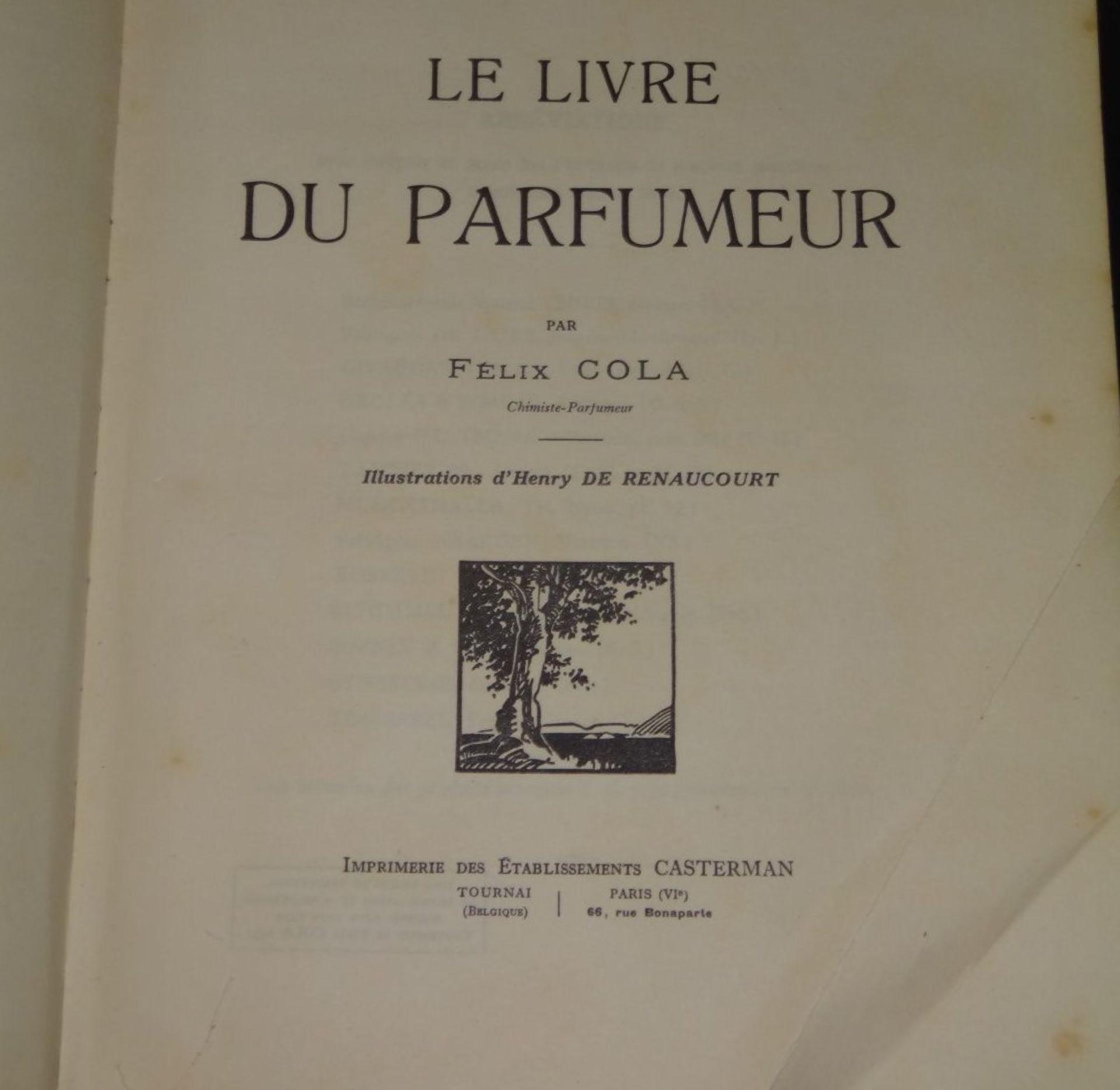 Felix Cola "Le livre de parfumeur" 1931, Selbstverlag, Alters-u. Gebrauchsspuren (Das Buch des - Bild 2 aus 7