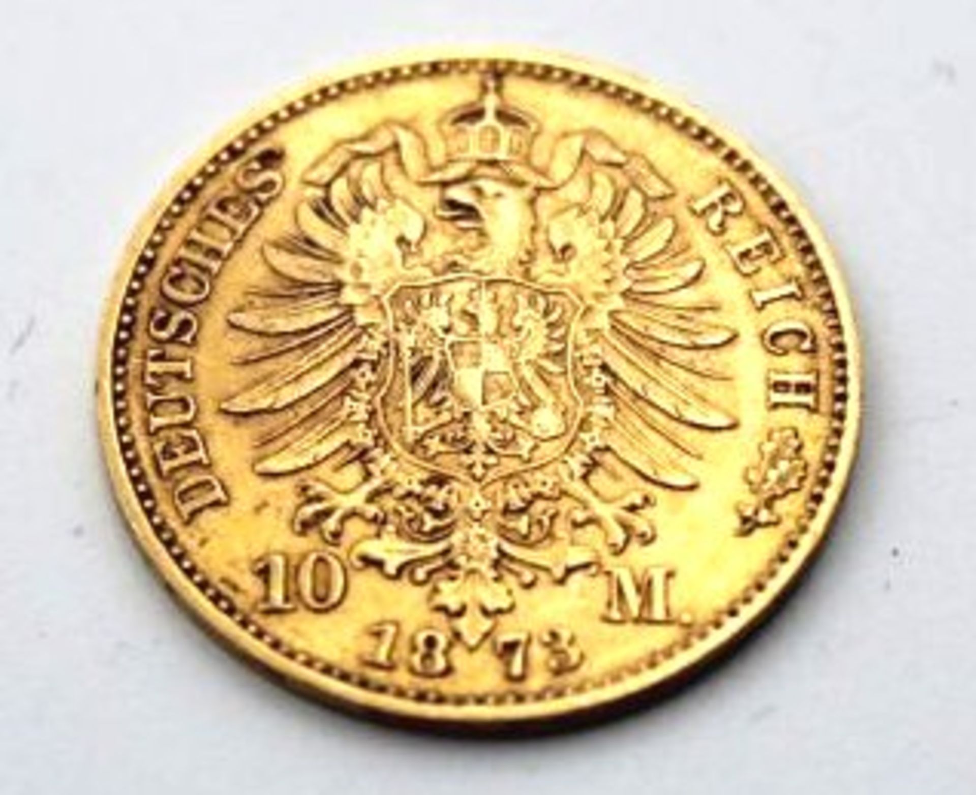 10 Goldmark, Wilhelm, 1873 C, 3,9gr., D-ca. 2cm- - -22.61 % buyer's premium on the hammer priceVAT